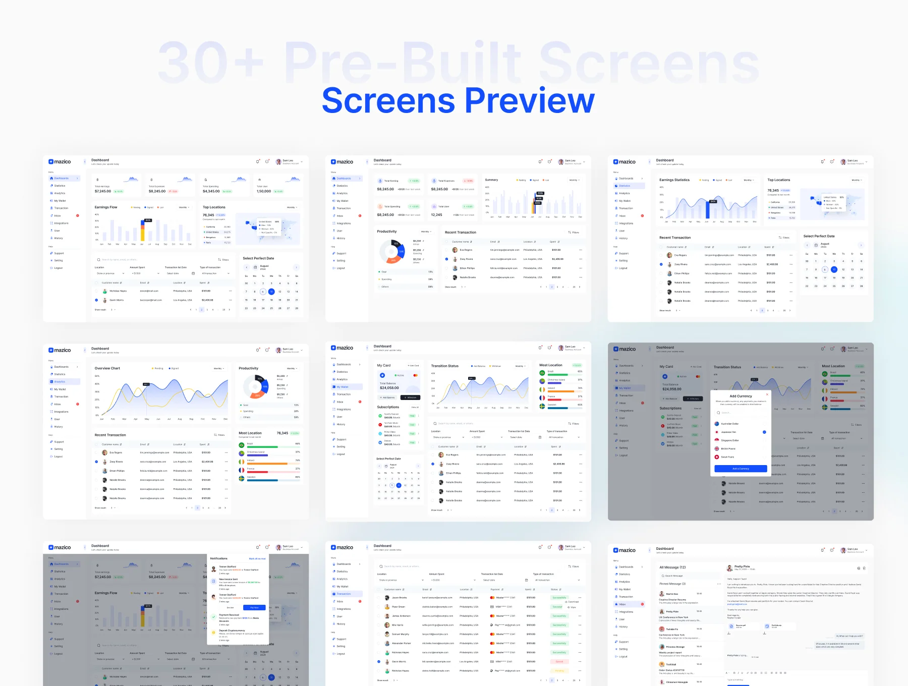 mazico - Finance Dashboard UI Kit 4