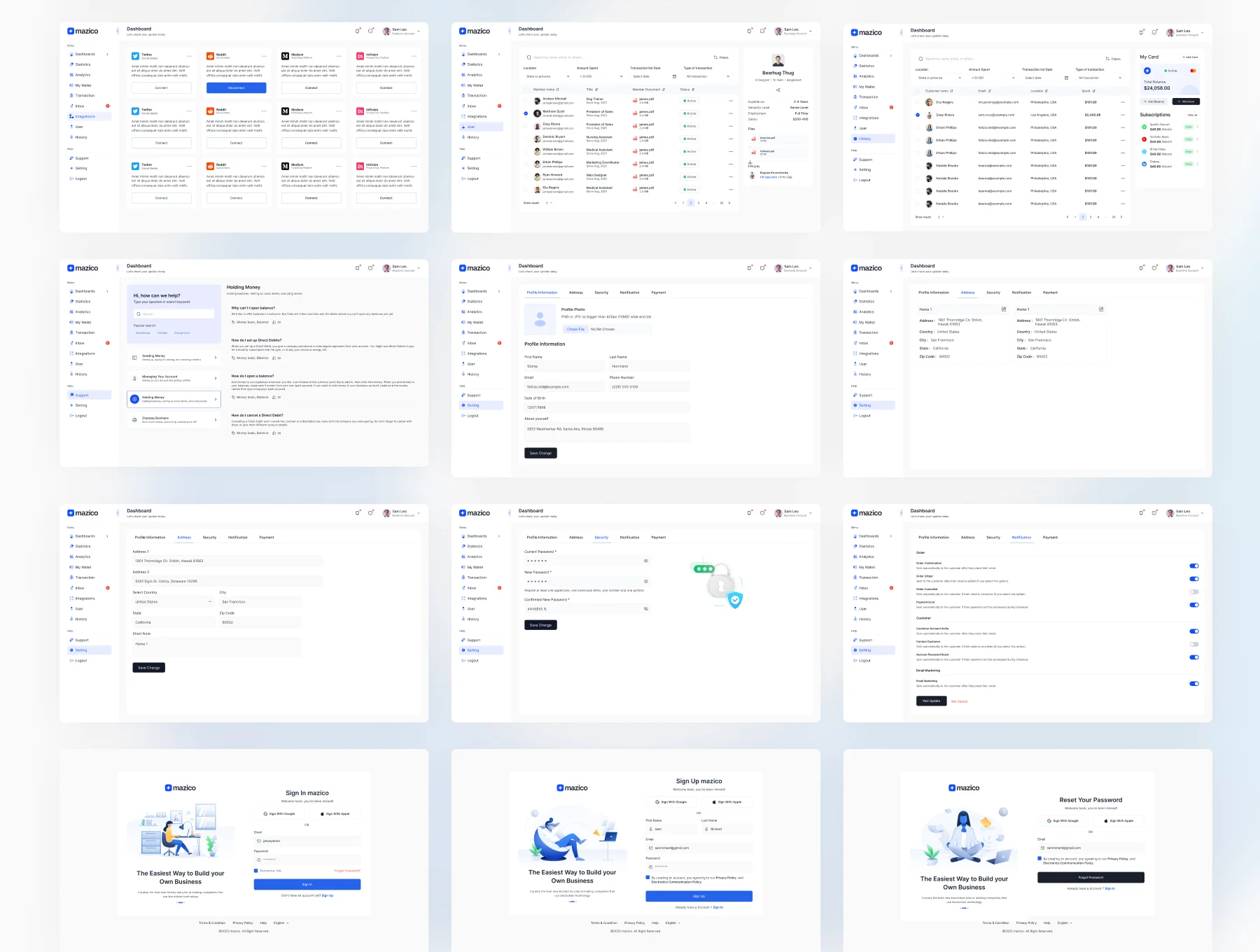 mazico - Finance Dashboard UI Kit 5