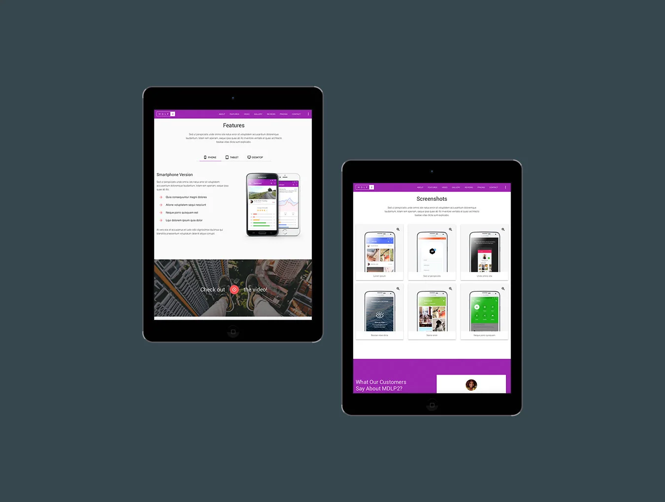 Material Design Landing Page 2 4