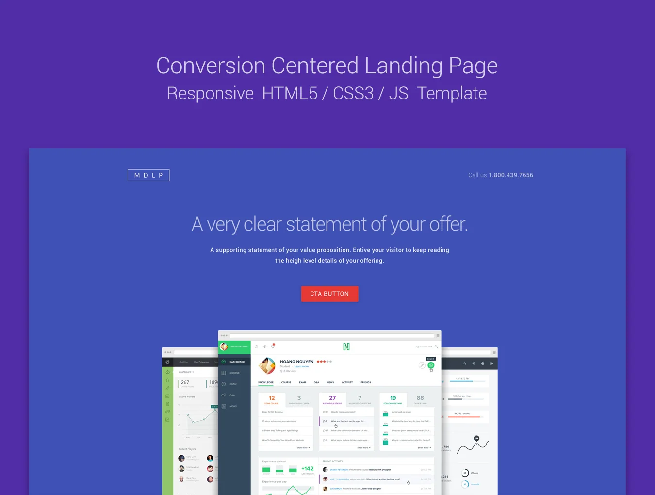 Material Design Landing Page
