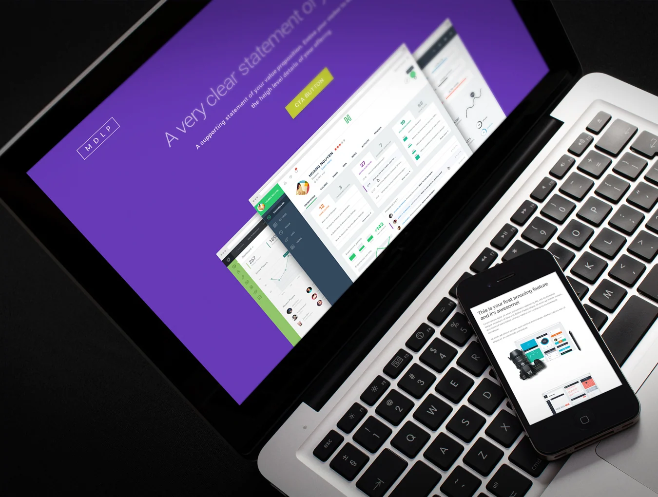 Material Design Landing Page 5