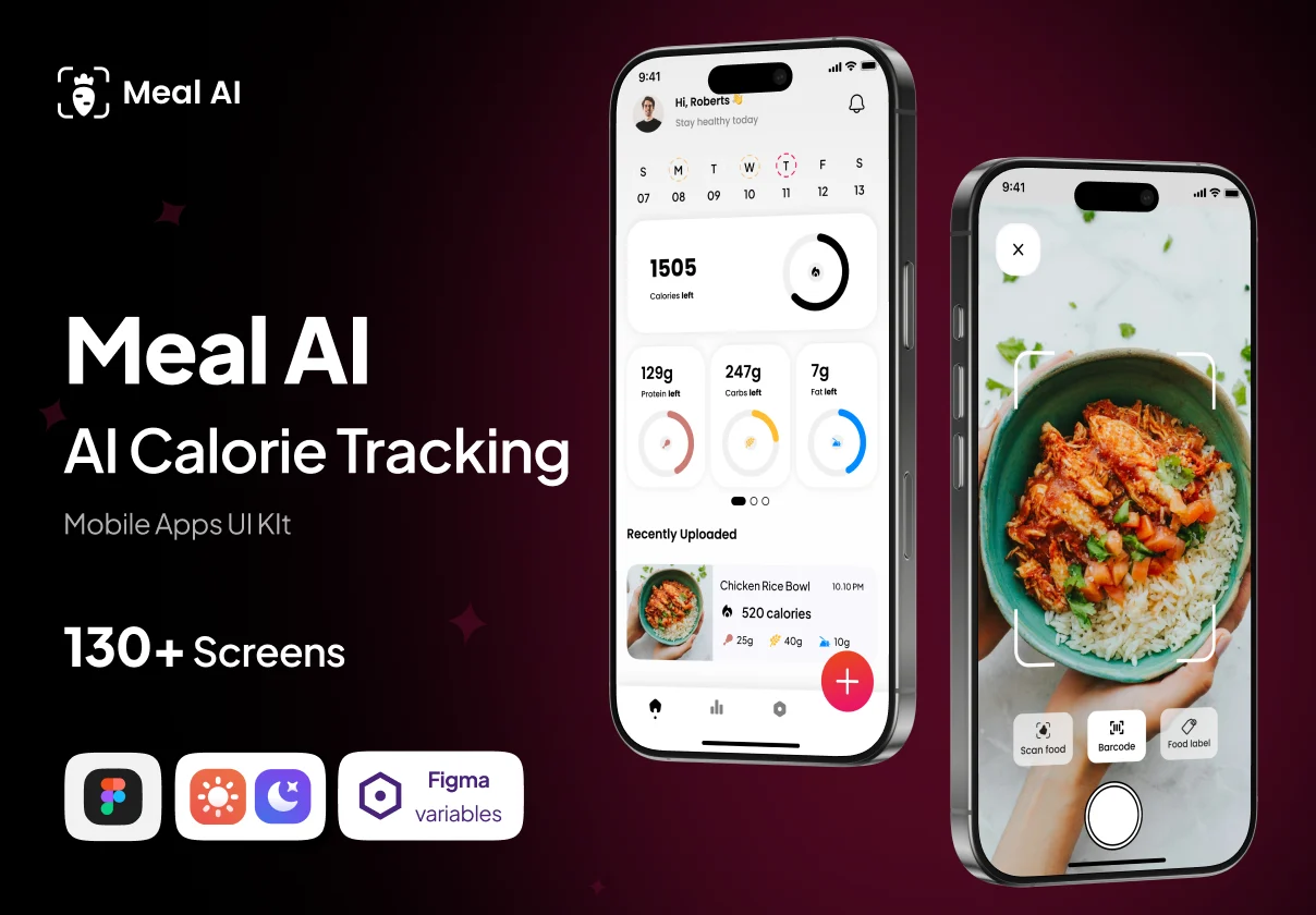Meal AI - AI Calorie Tracking - Mobile Apps UI Kit