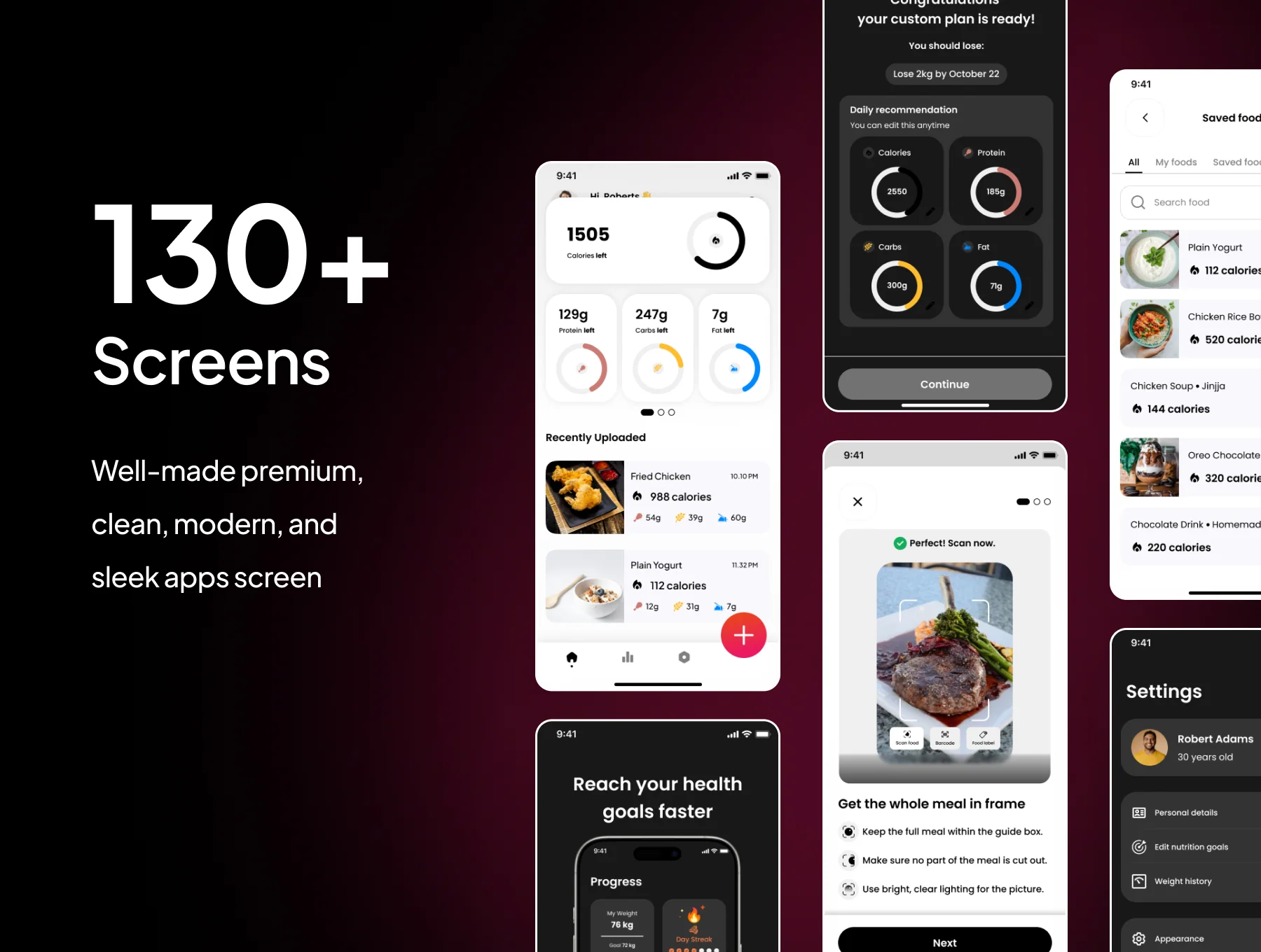 Meal AI - AI Calorie Tracking - Mobile Apps UI Kit 5