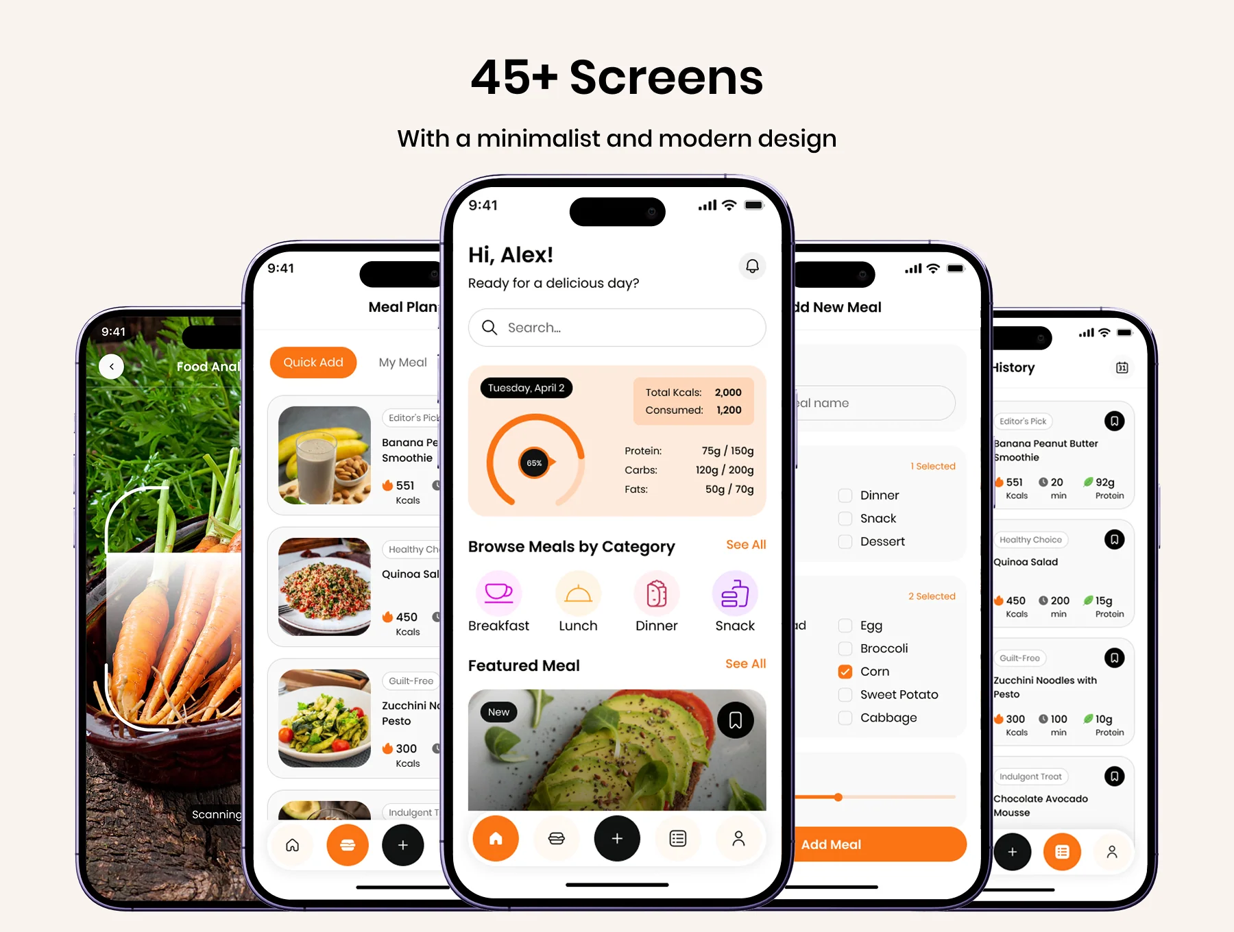 Meal Planner Mobile App UI Kit 3