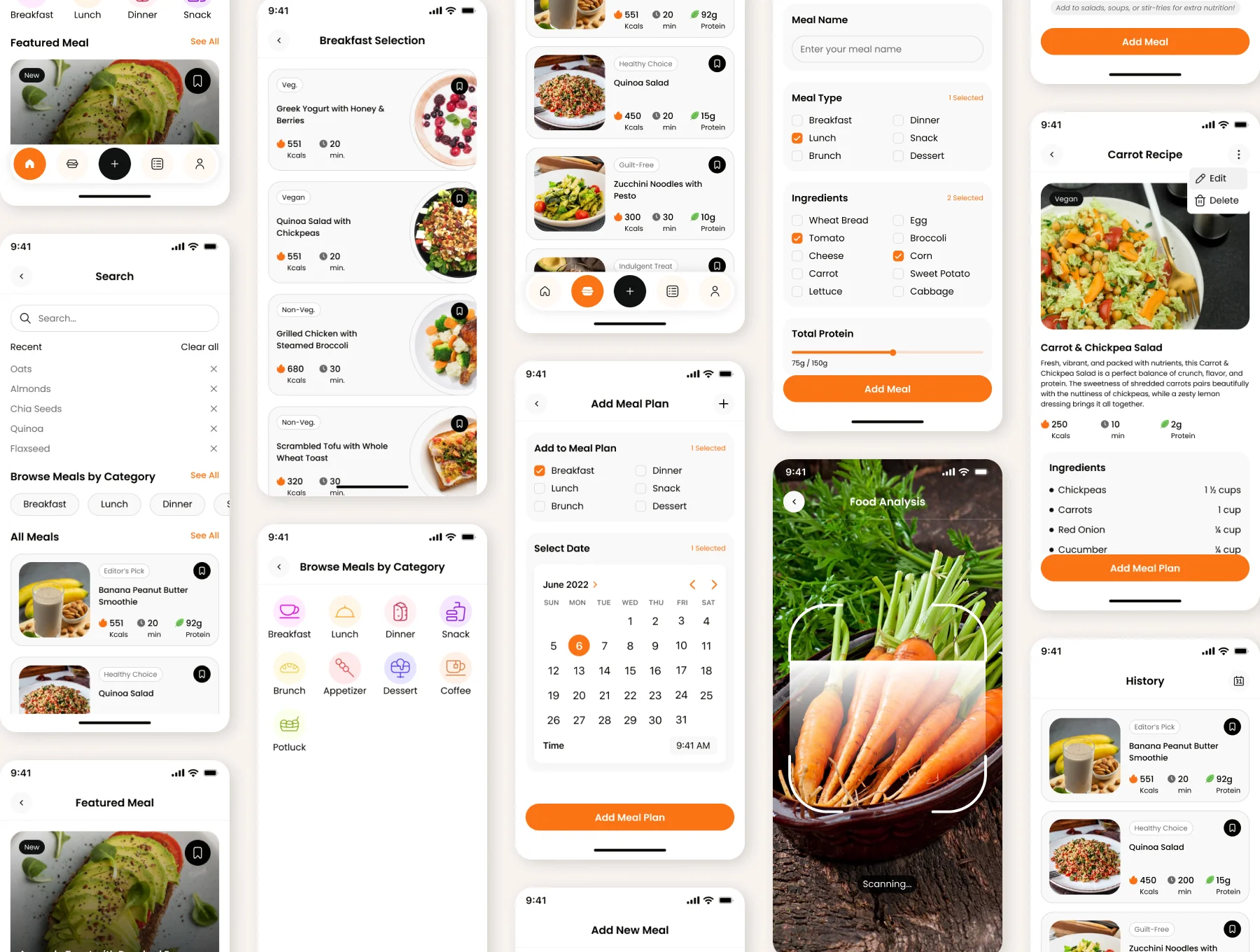 Meal Planner Mobile App UI Kit 4