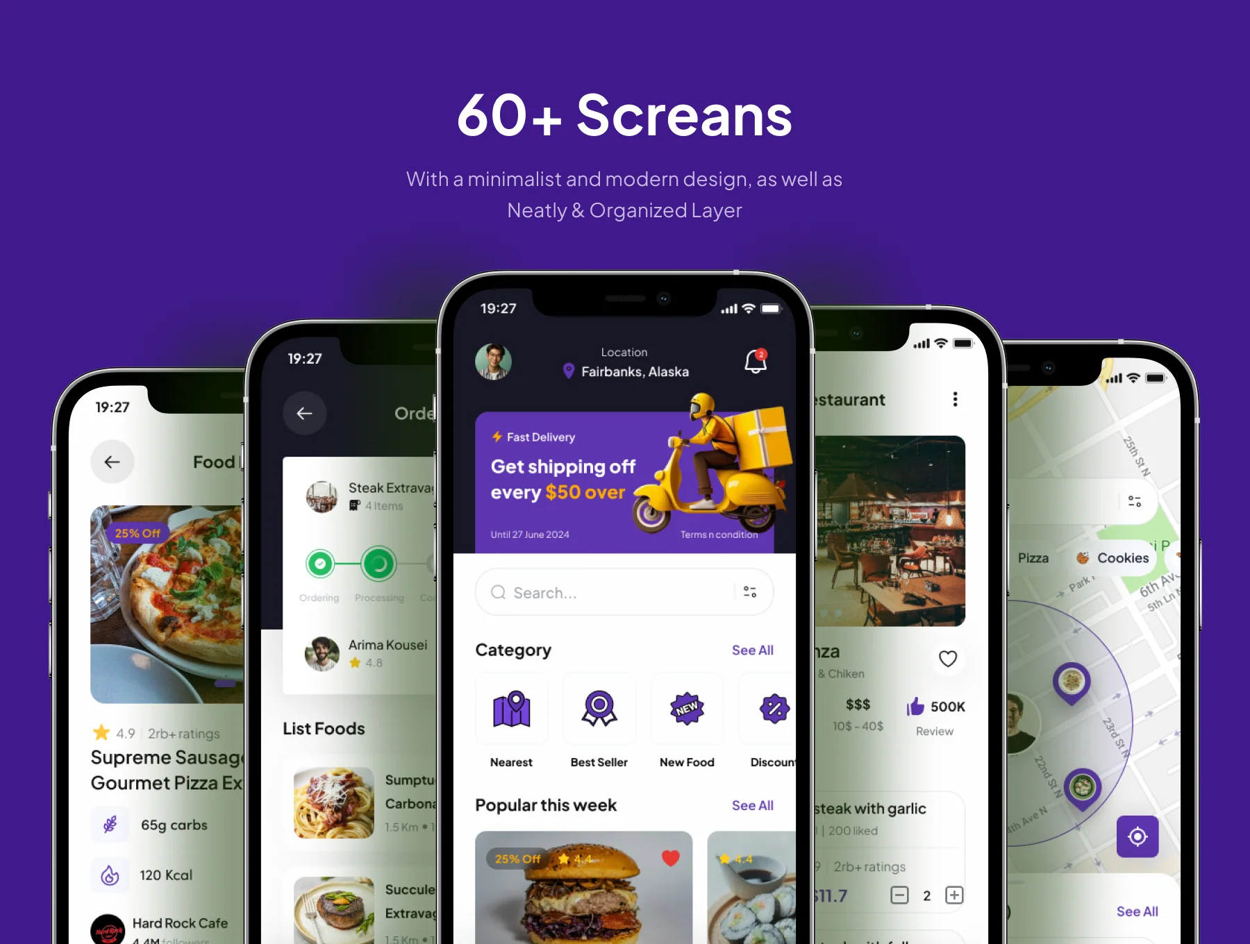 Meal Rush - Food Delivery Mobile App UI Kits 3