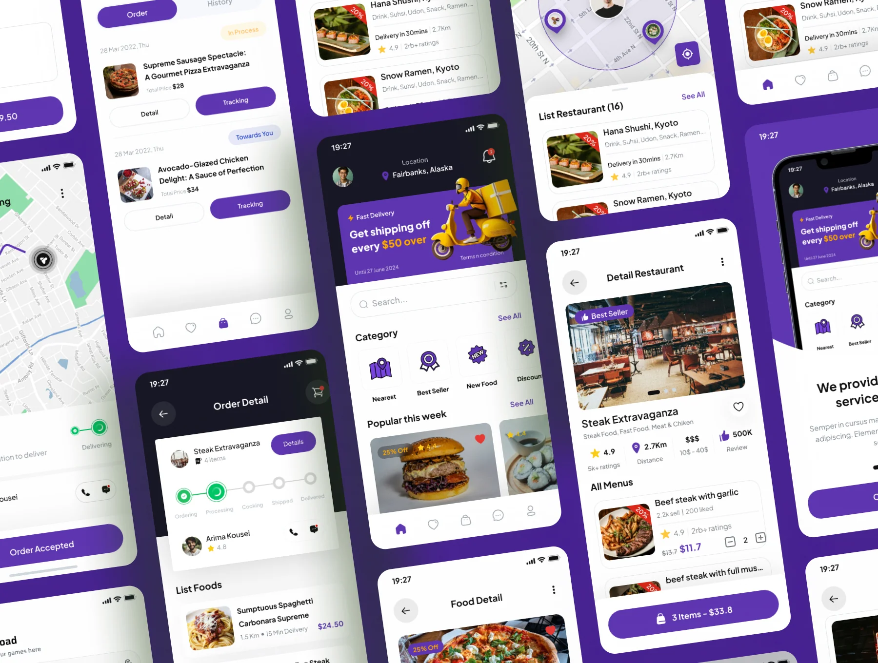 Meal Rush - Food Delivery Mobile App UI Kits 5