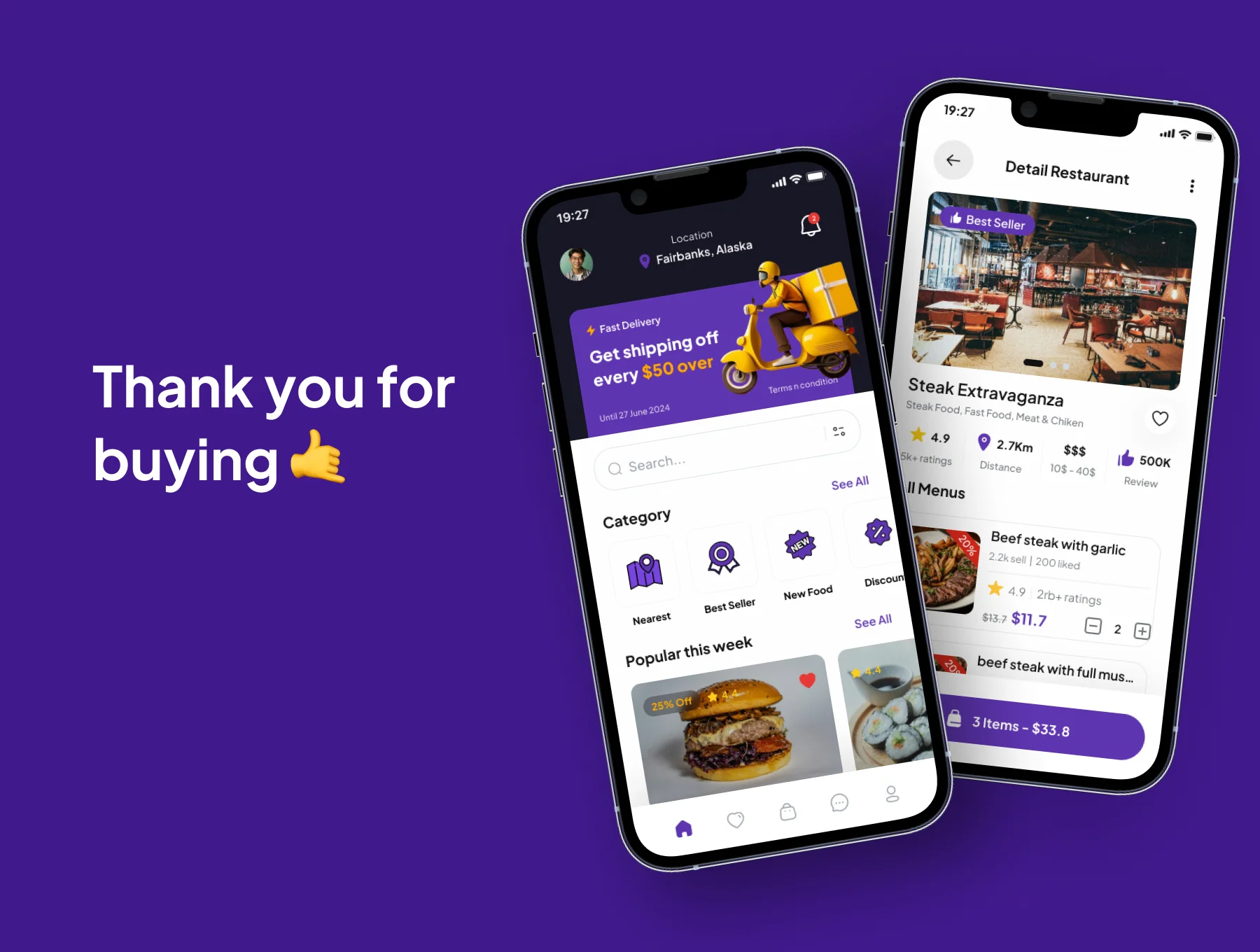 Meal Rush - Food Delivery Mobile App UI Kits 6