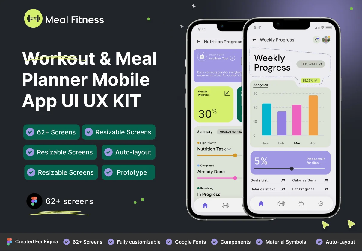 MealMate Workouts | Workouts & Meal Planner | Fitness Mobile UI Kit