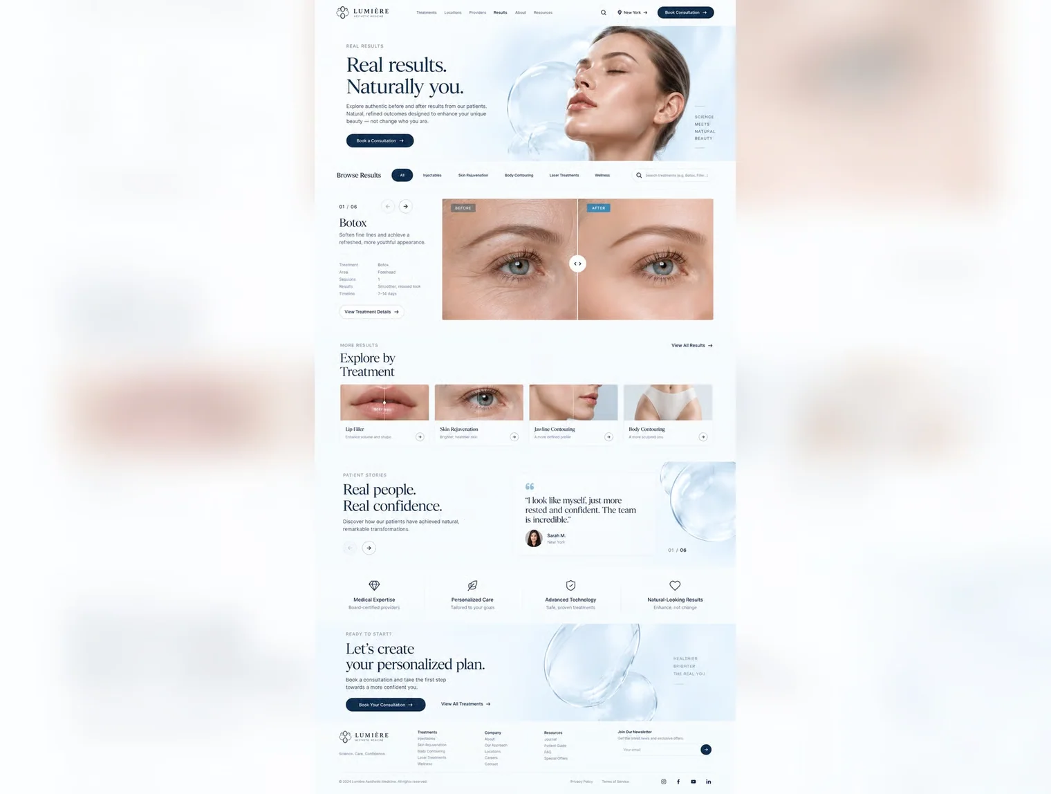 Med Spa Website Template — Plural Figma Kit for Aesthetic Clinics
