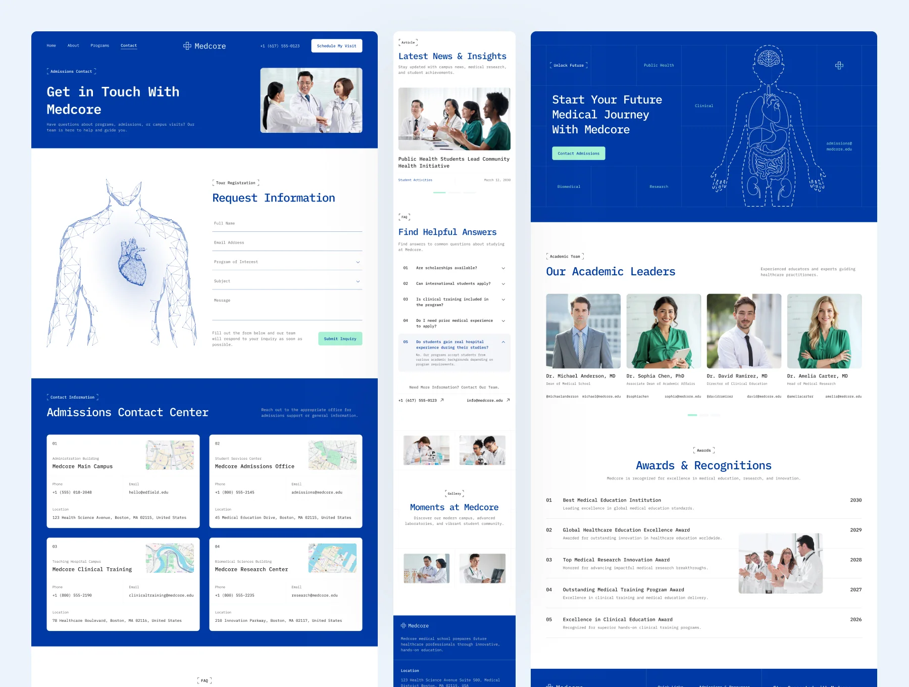 Medcore – Medical School Website UI Figma Template 5