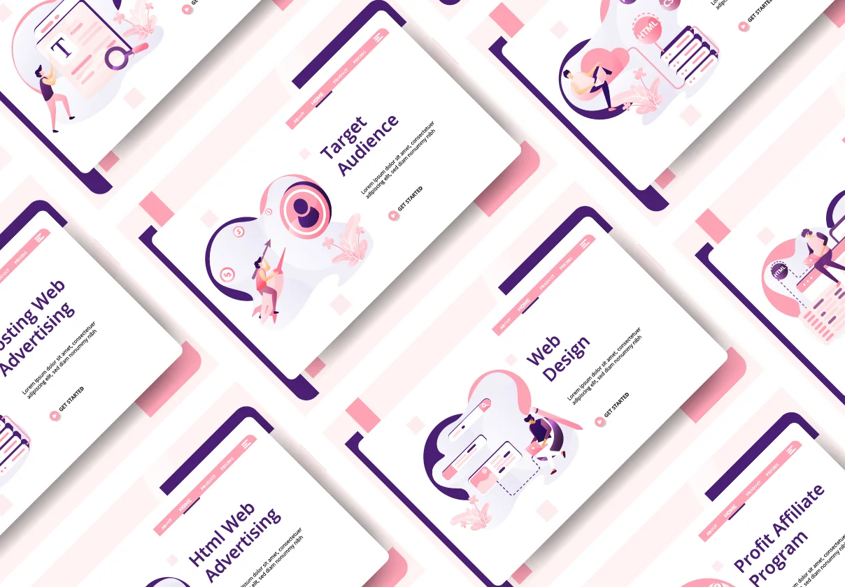 Media Advertising sets Illustration vol 1