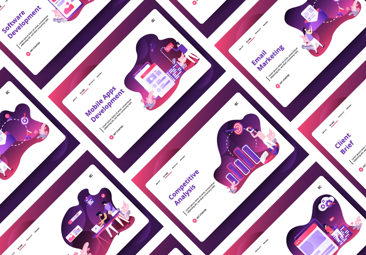 Media Advertising sets Illustration vol 2