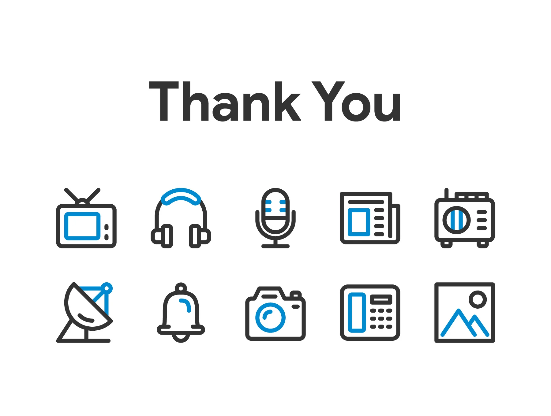 Media and Communication Icon Set 6