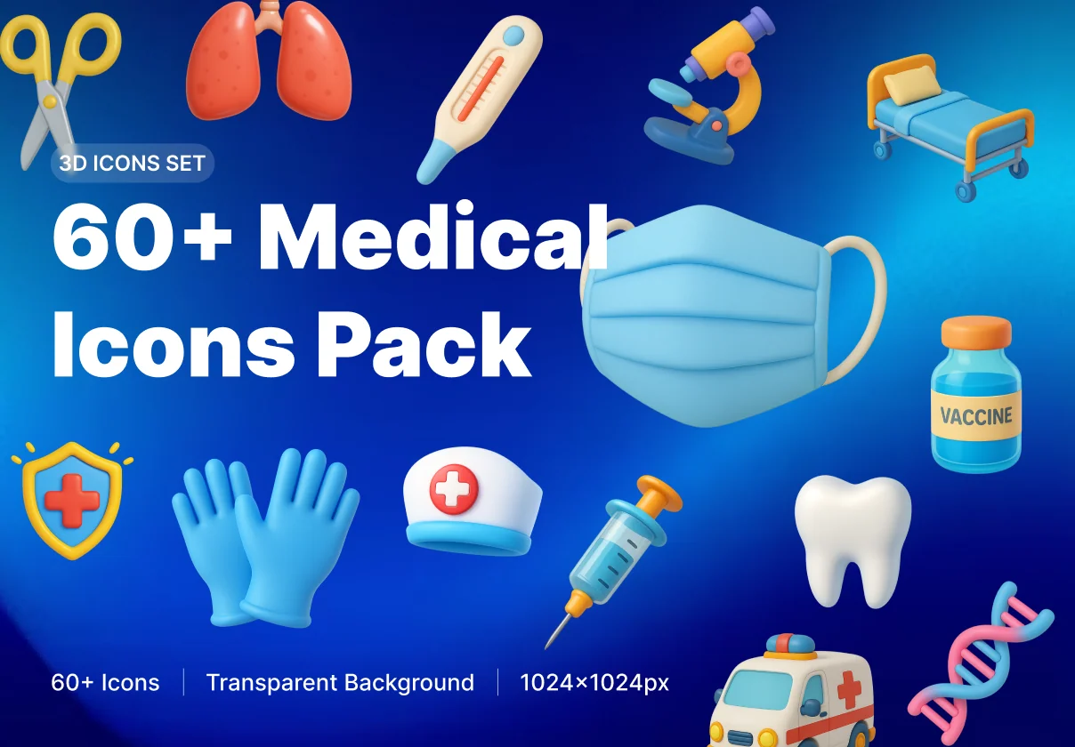 Medical 3D Icons Design
