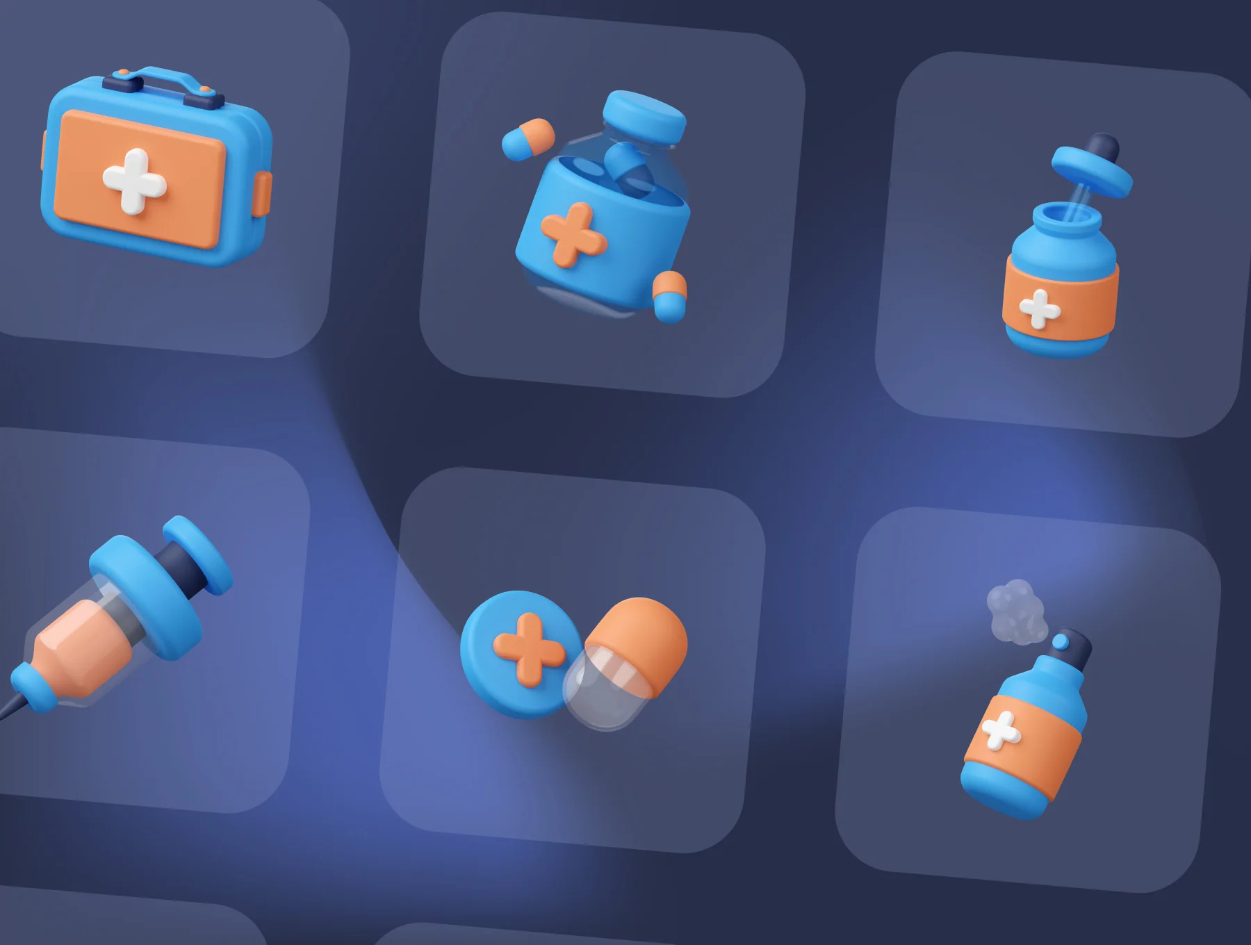 Medical 3D Illustration set 3