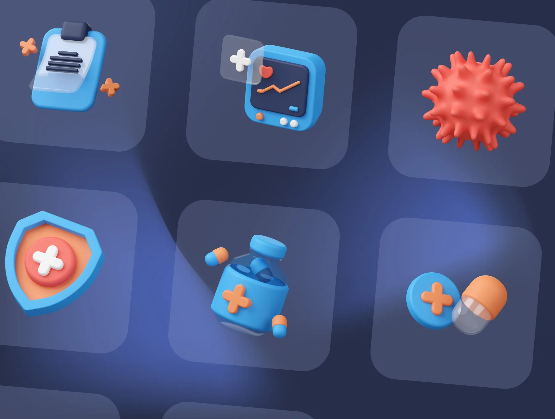 Medical 3D Illustration set 4
