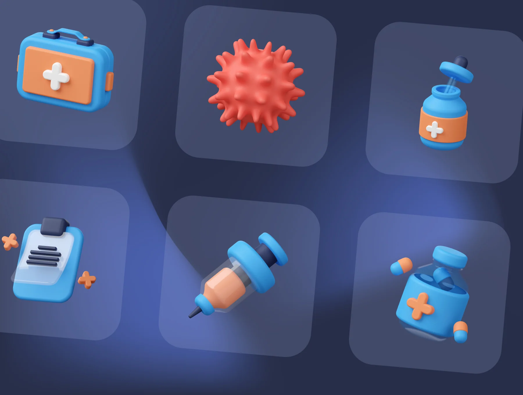 Medical 3D Illustration set 6