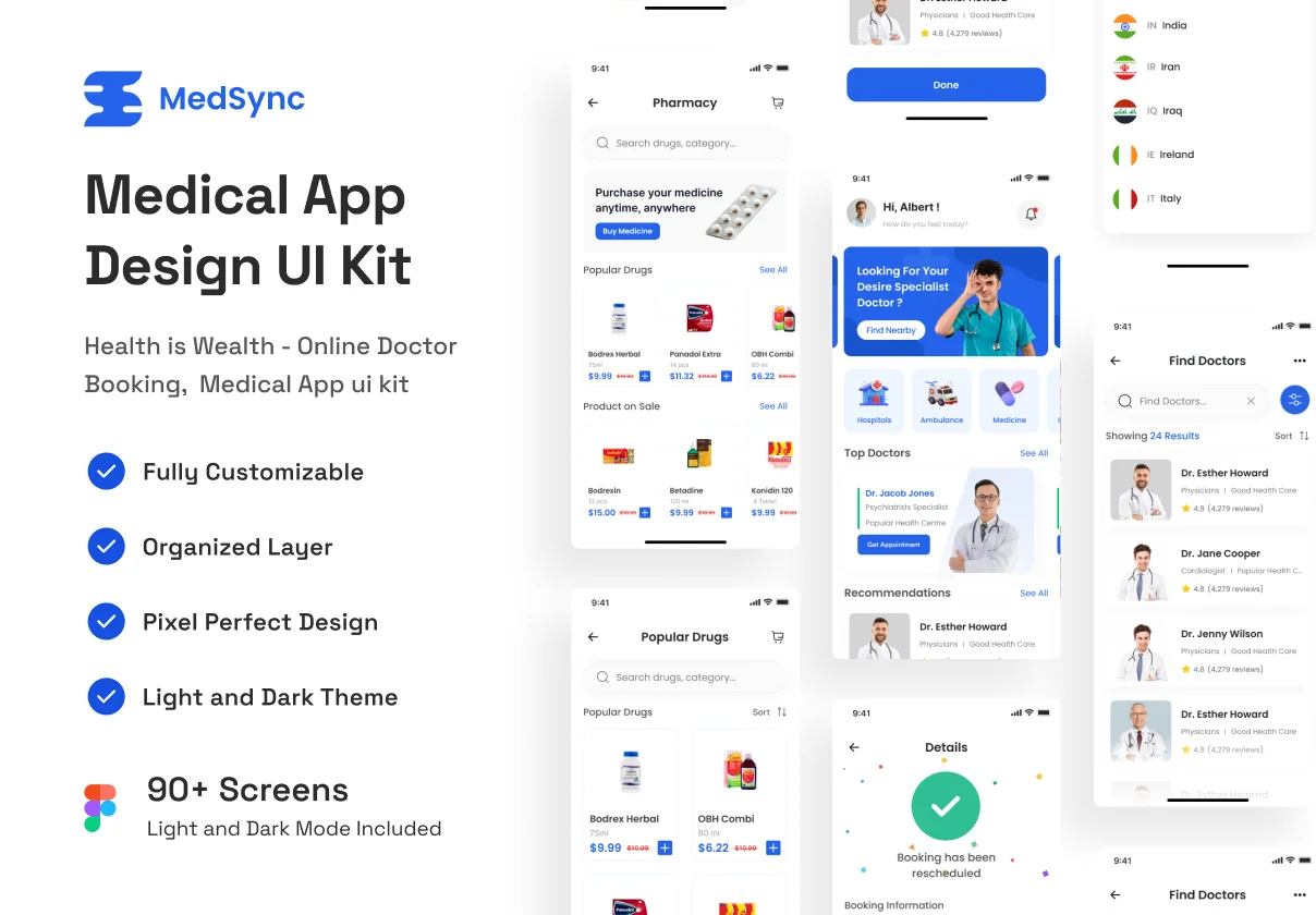 Medical App Design UI Kit