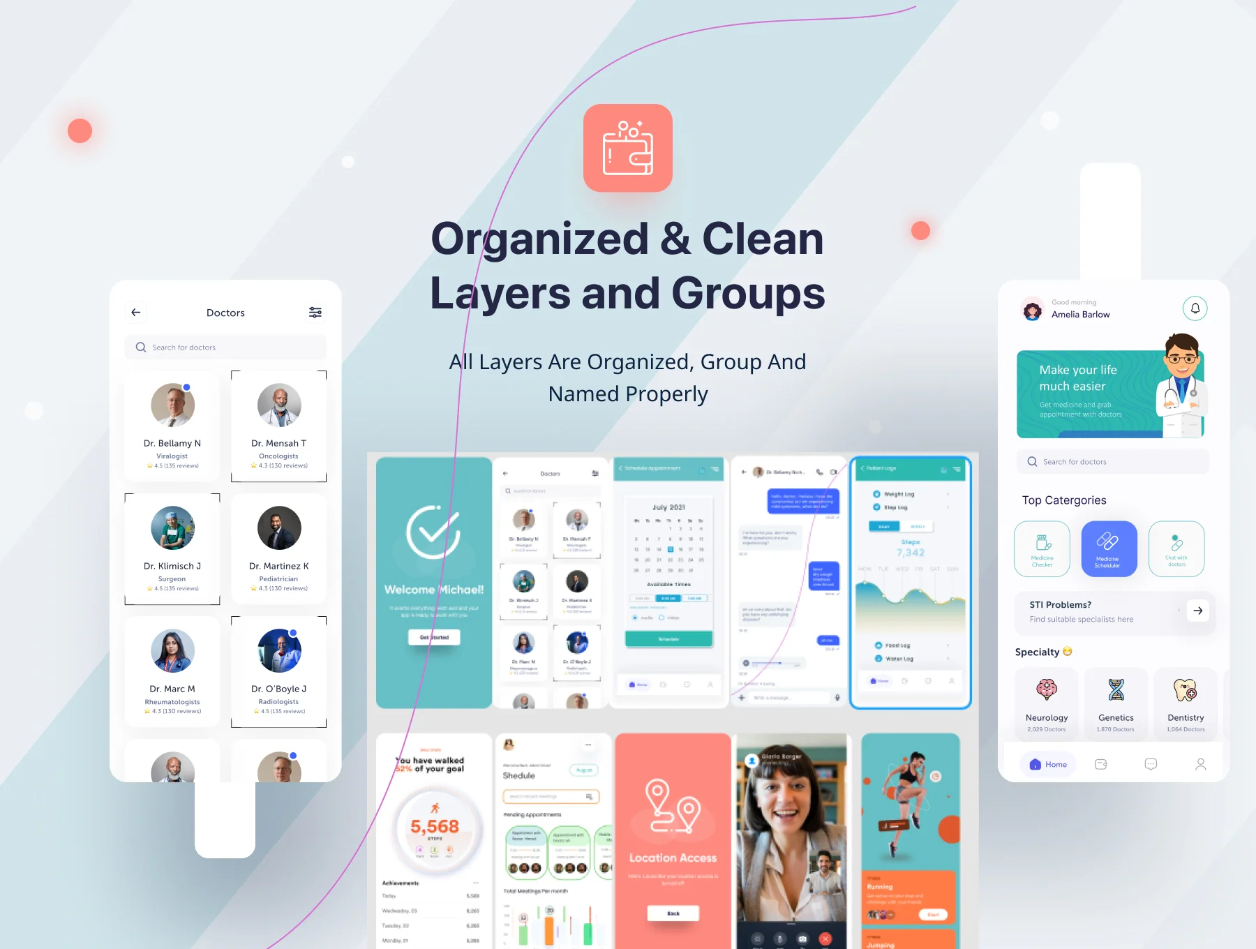 Medical App, Online Doctor Consultation App, Pharmacy App Mobile UI Kit 6