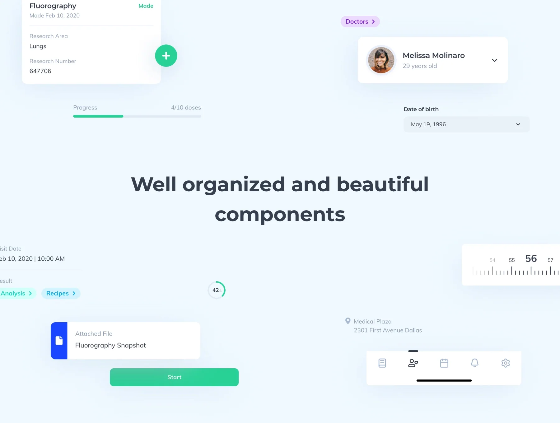 Medical App UI kit for iOS 7