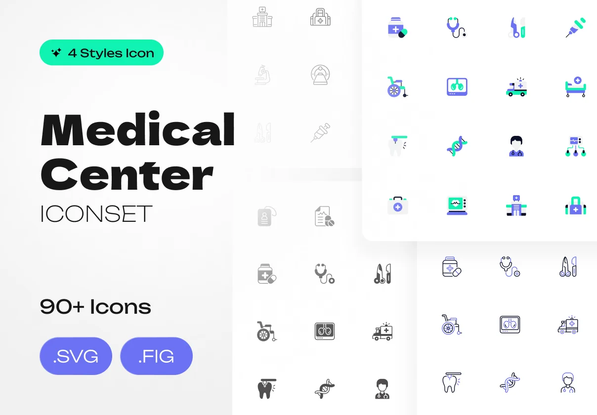 Medical Center Icons Set