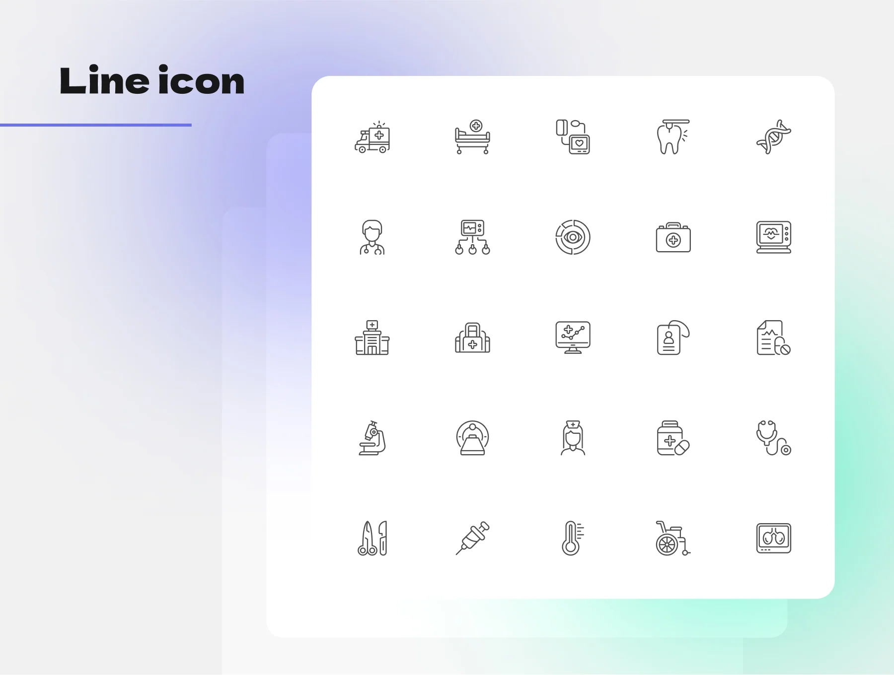 Medical Center Icons Set 4
