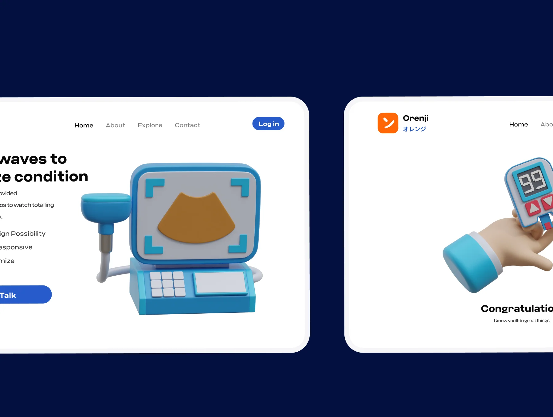 Medical Checkup 3D Icon Pack 6
