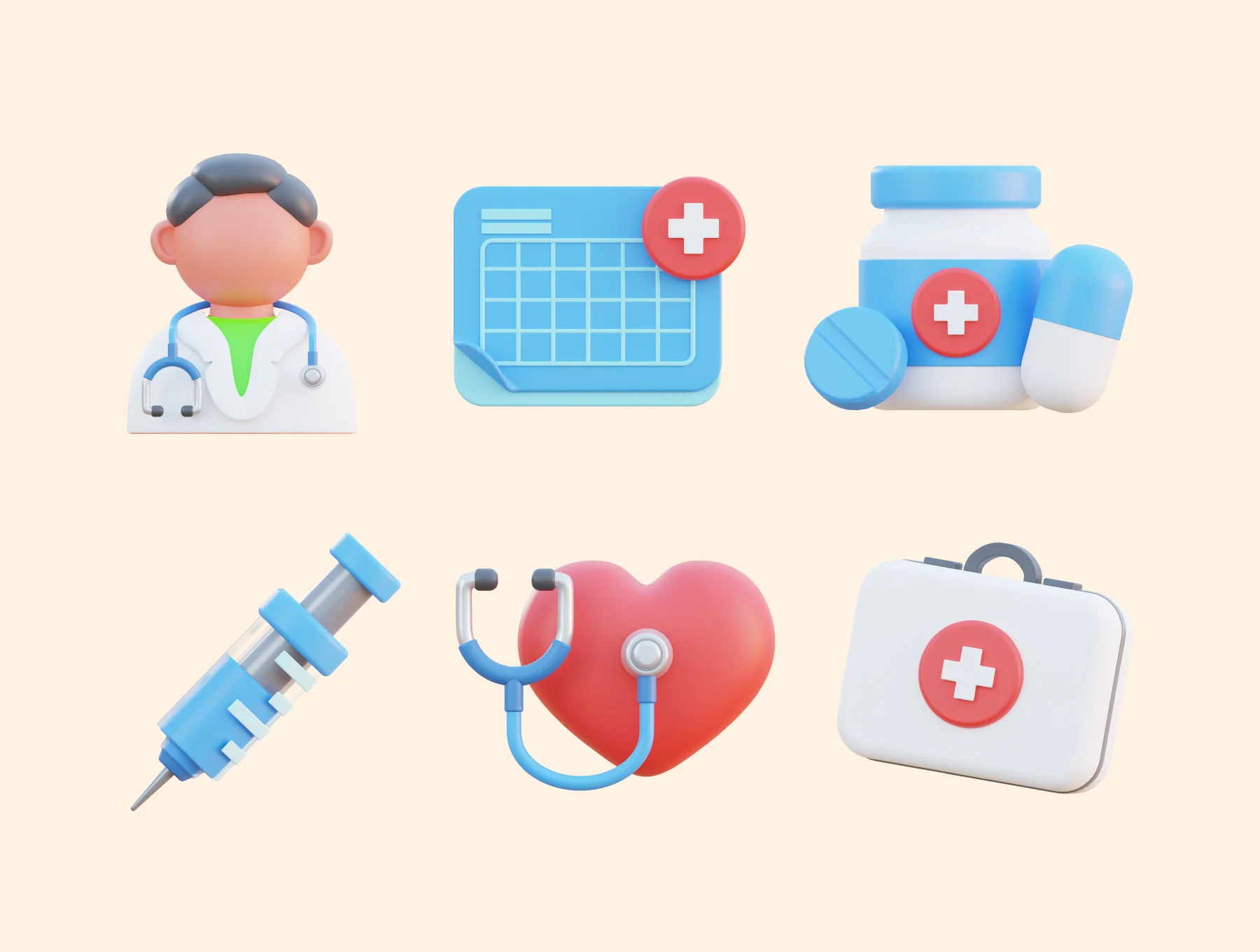 Medical & Doctor 3D Icon Pack 5