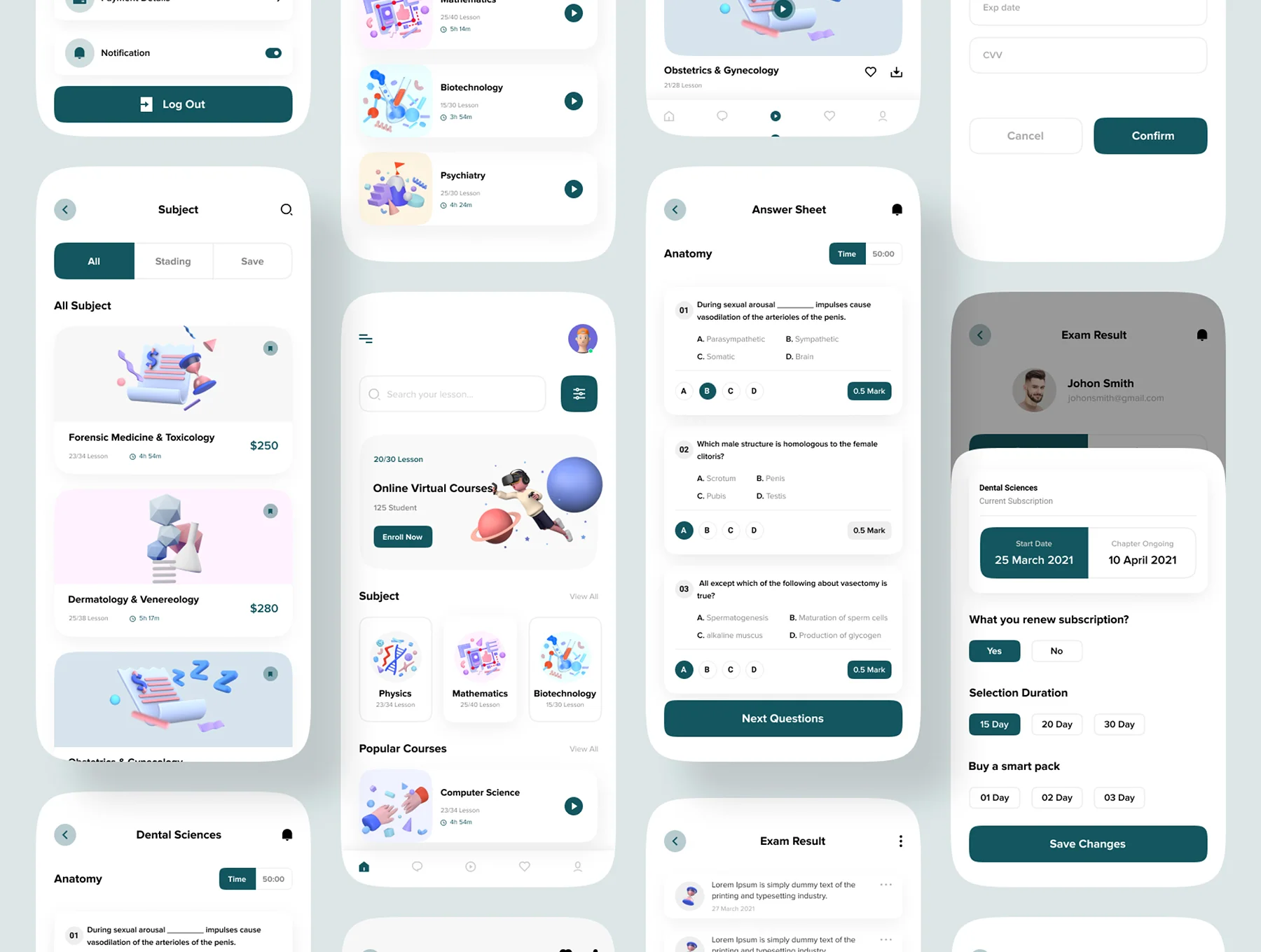 Medical E-Learning Online Course App UI Kit 5