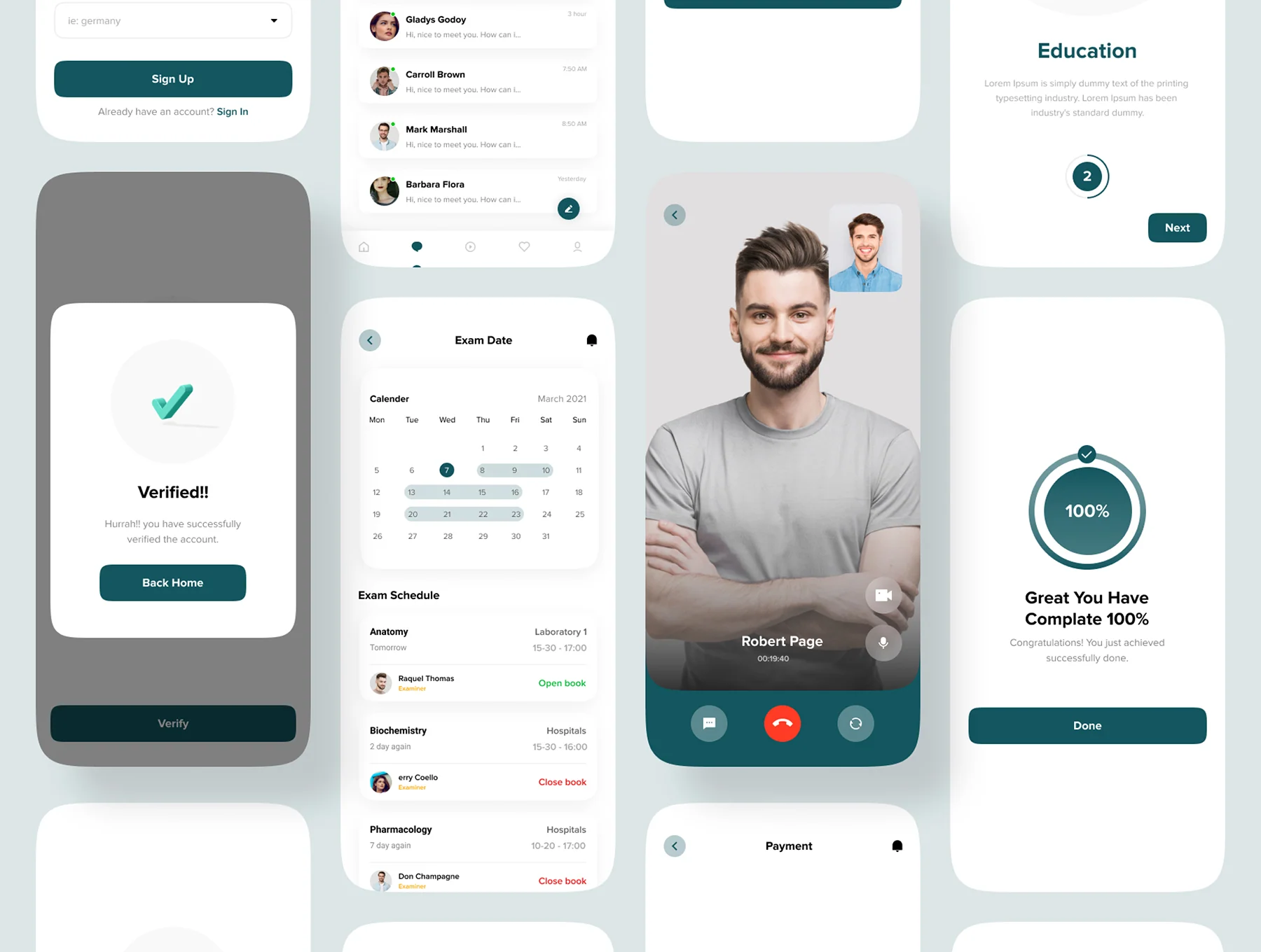 Medical E-Learning Online Course App UI Kit 6