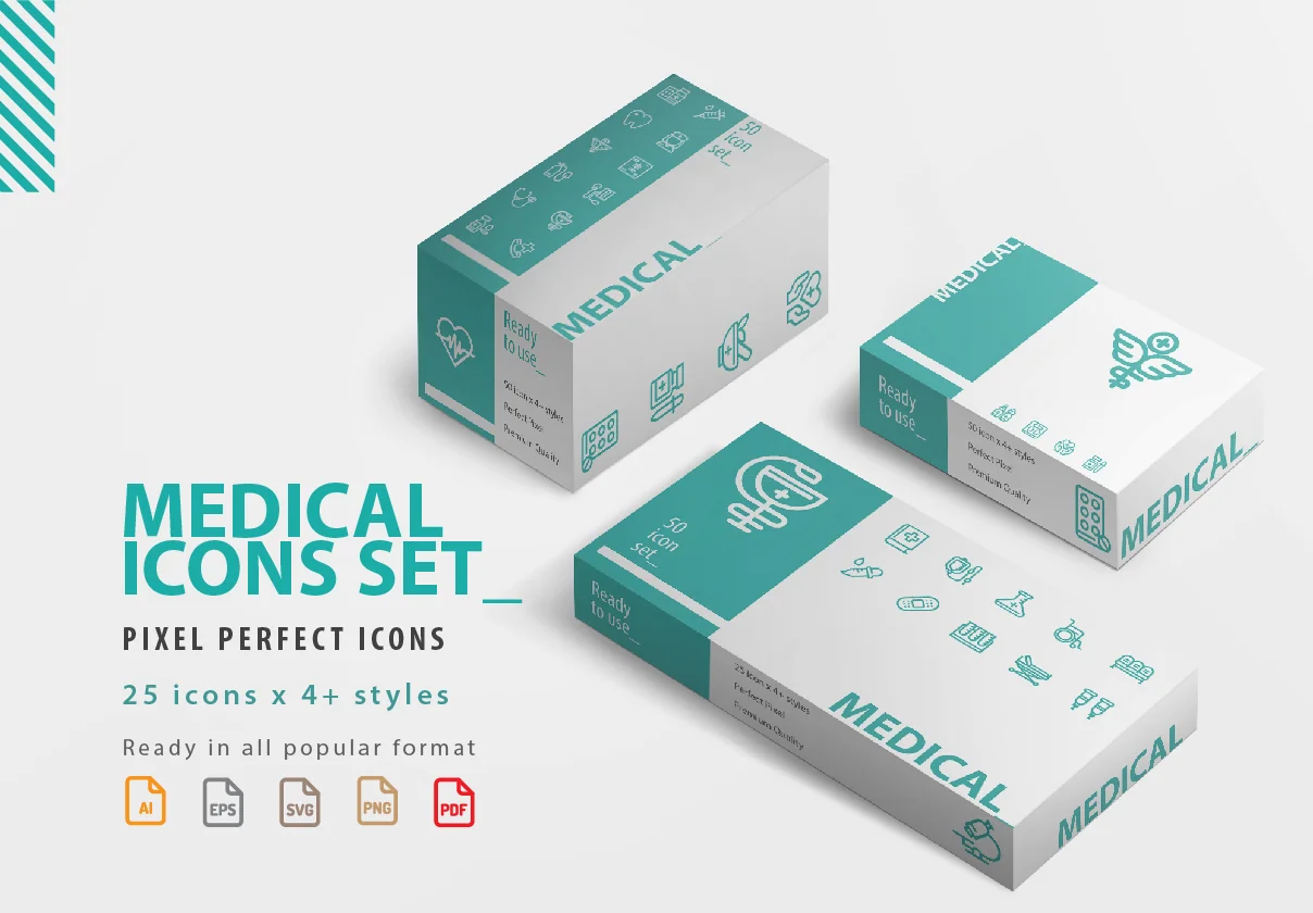 300 Medical Icons Set
