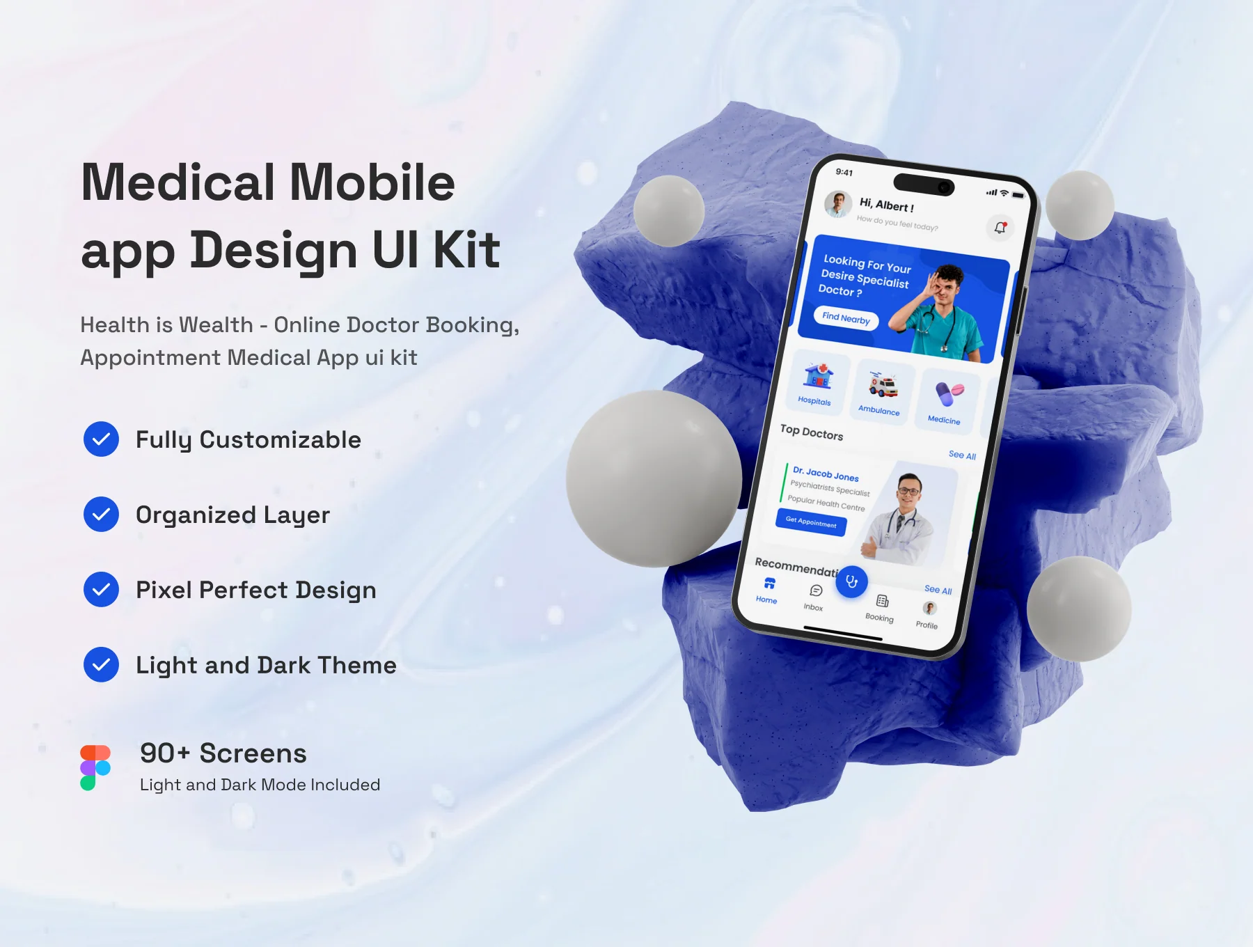 Medical Mobile App Design UI Kit
