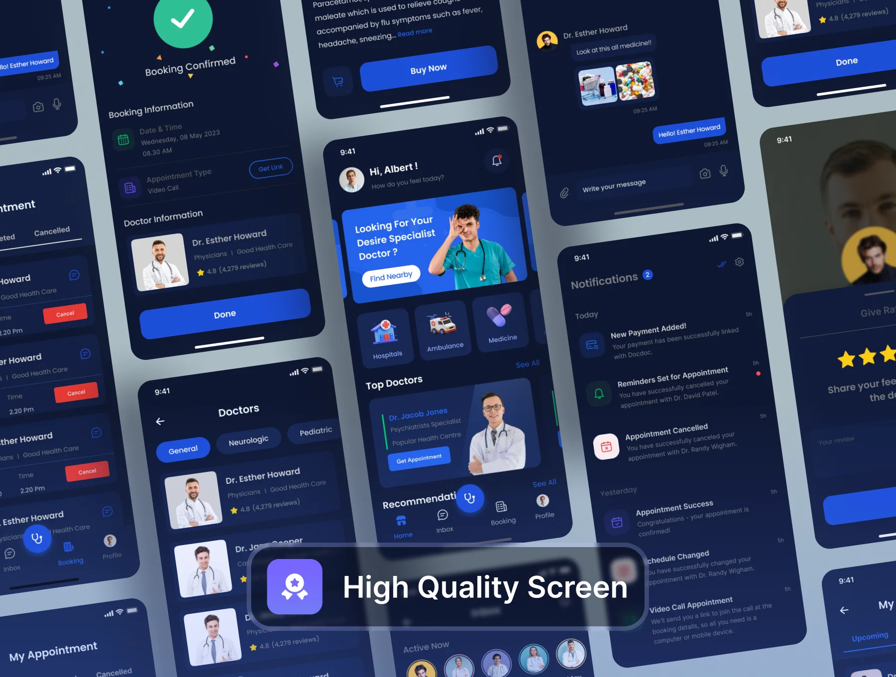 Medical Mobile App Design UI Kit 4