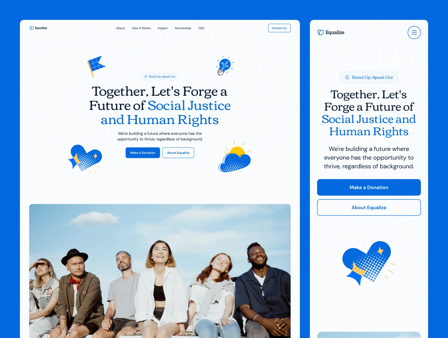Equalize — Nonprofit Website Template 3