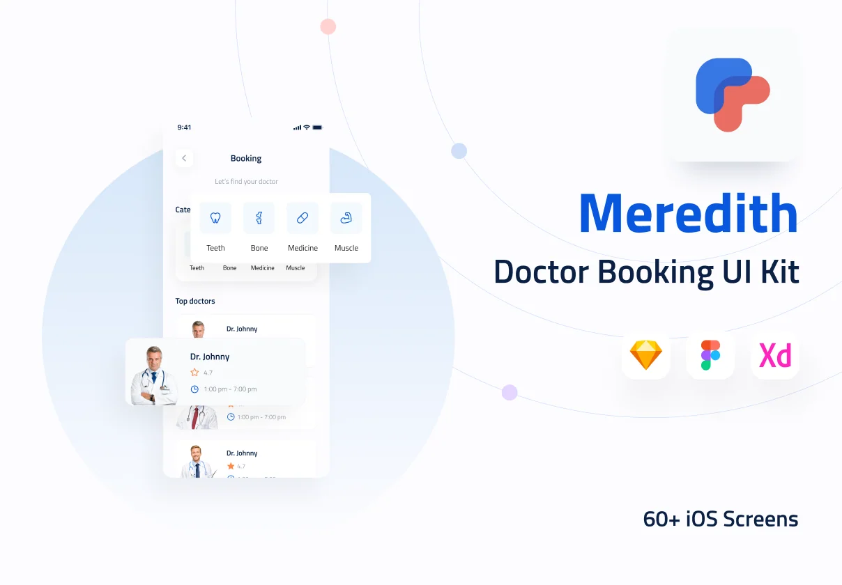 Meredith - Doctor Booking UI Kit