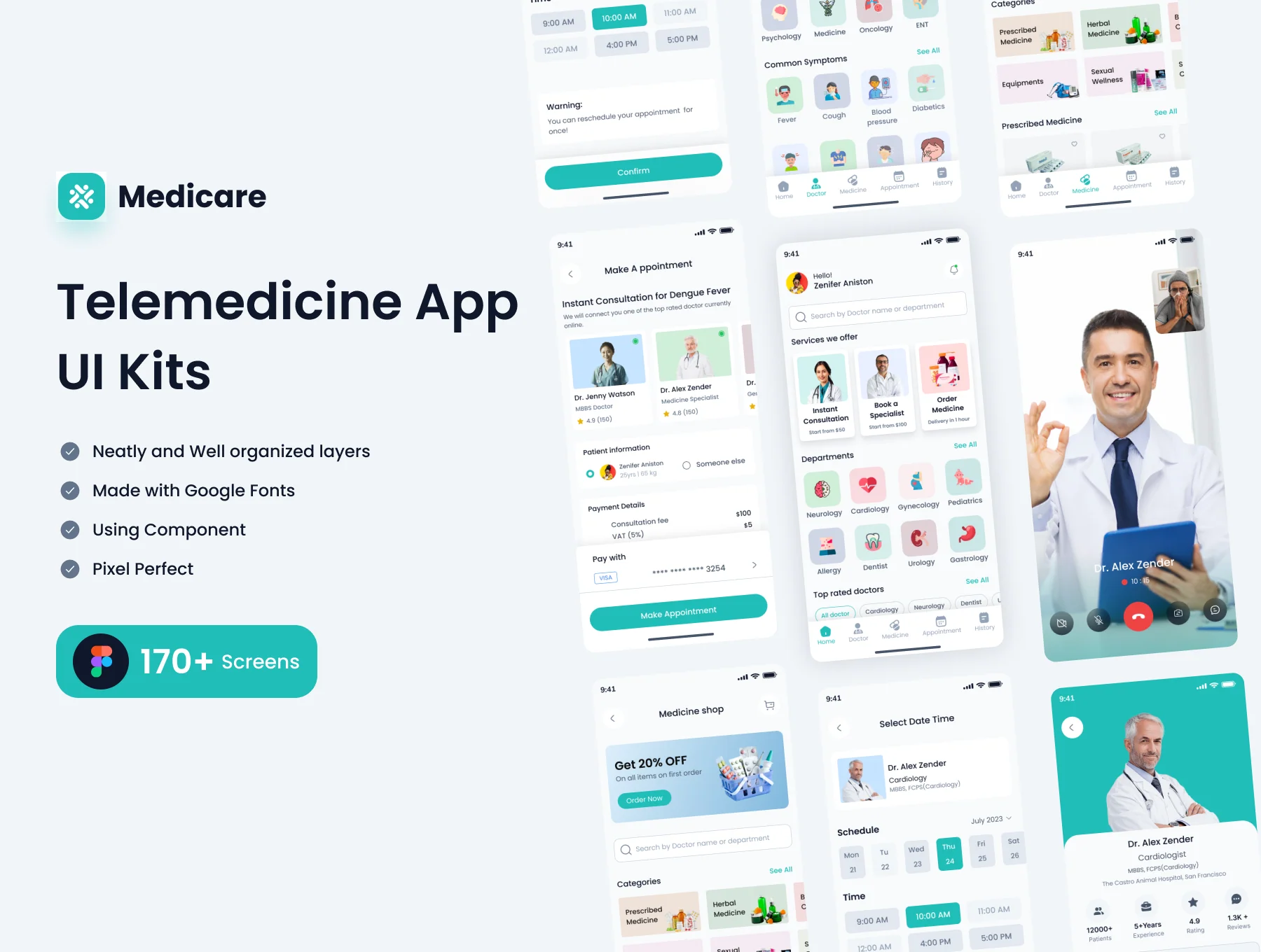 Medicare - Telemedicine App UI Kit