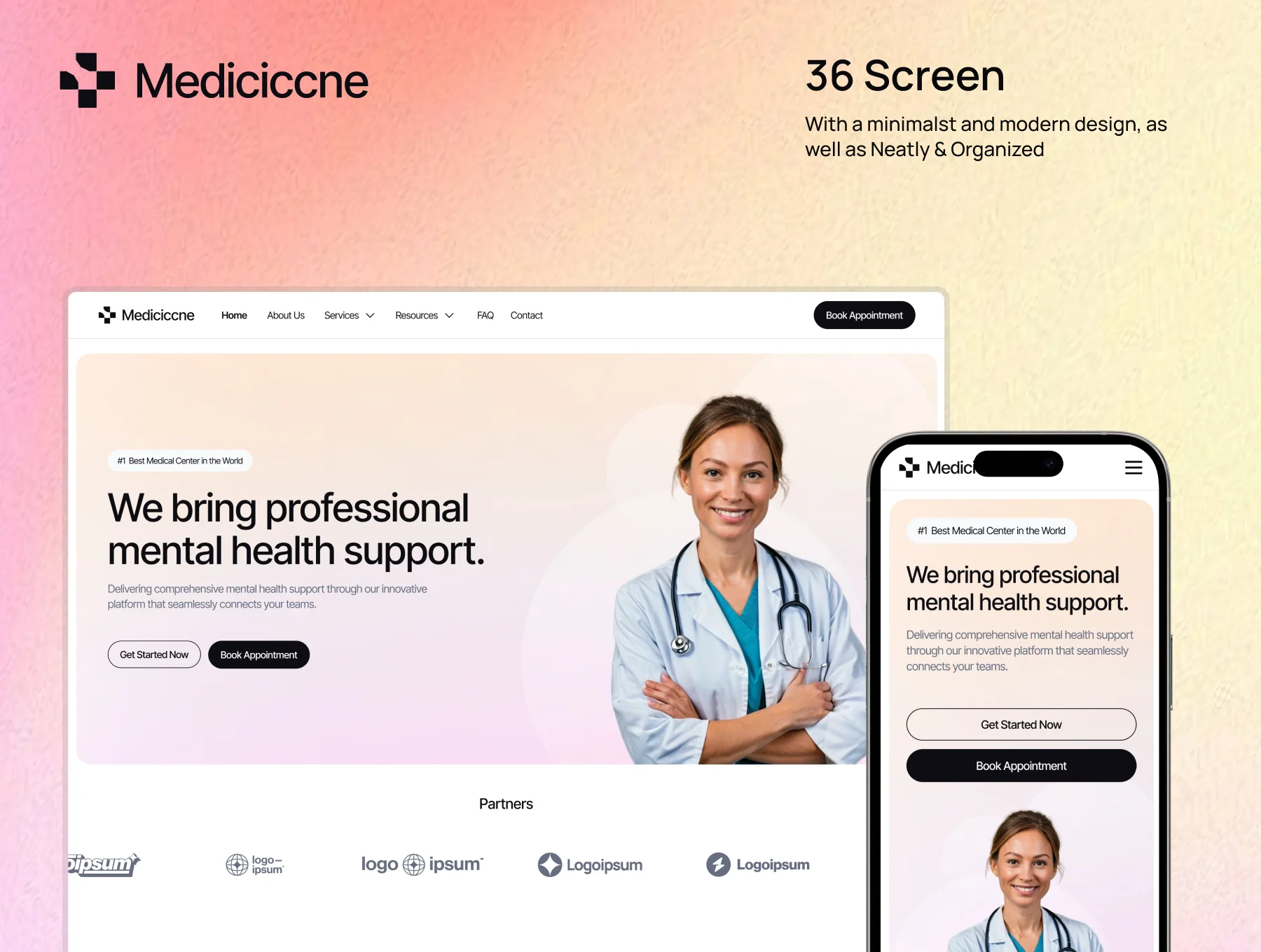 Mediciccne - Healthcare Website 2