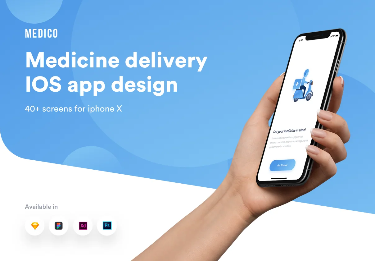 Medico medicine iOS app UI kit