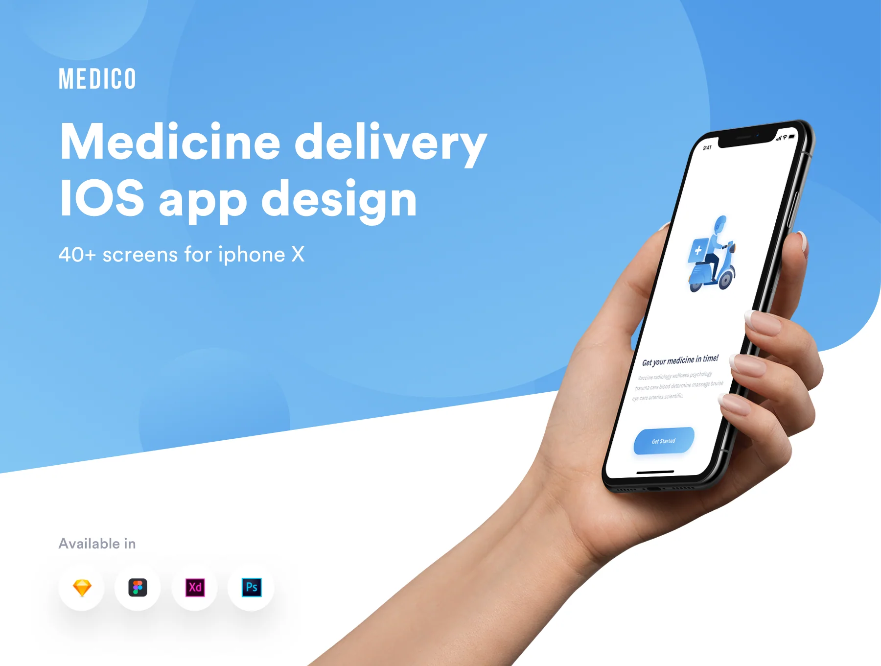 Medico medicine iOS app UI kit