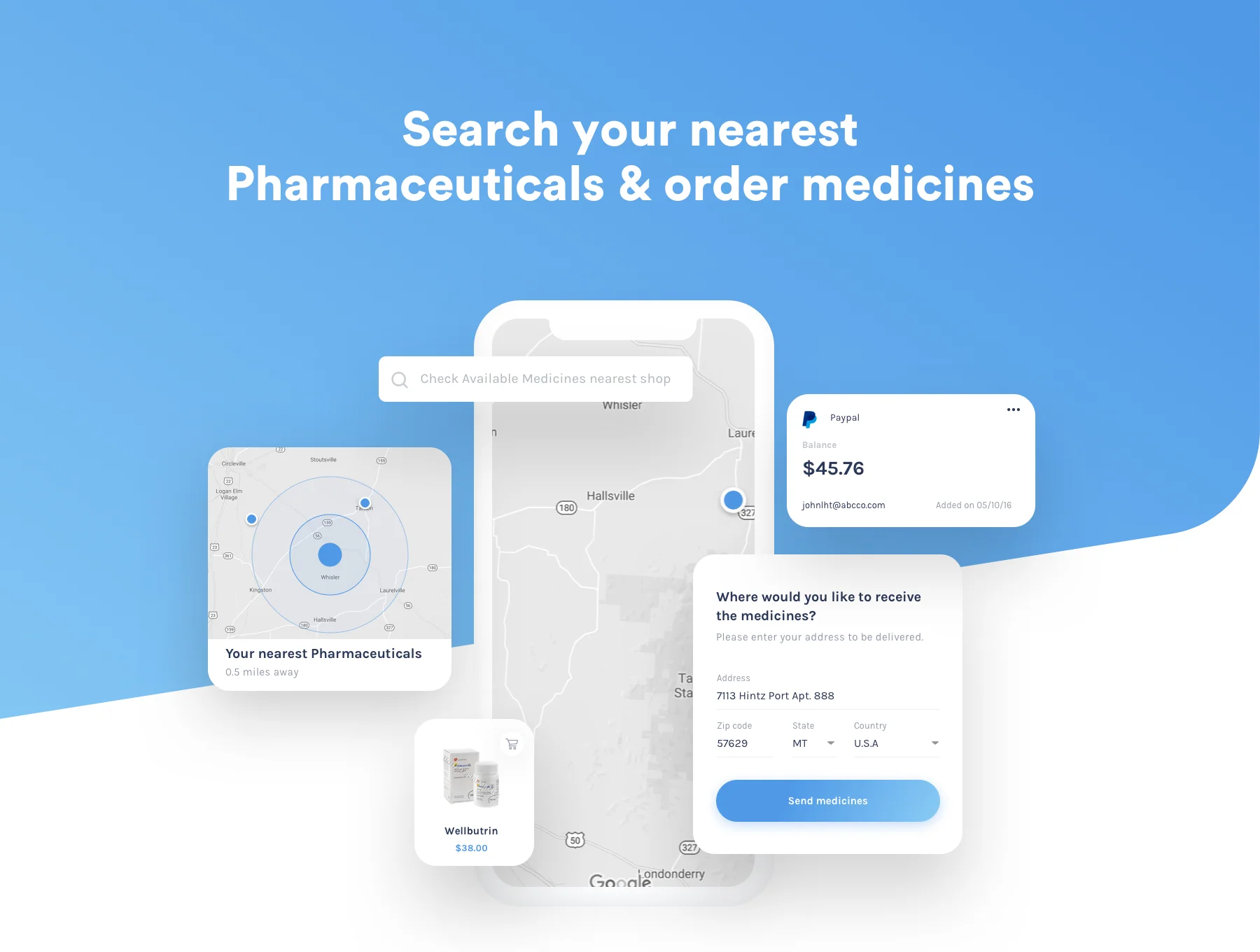 Medico medicine iOS app UI kit 3