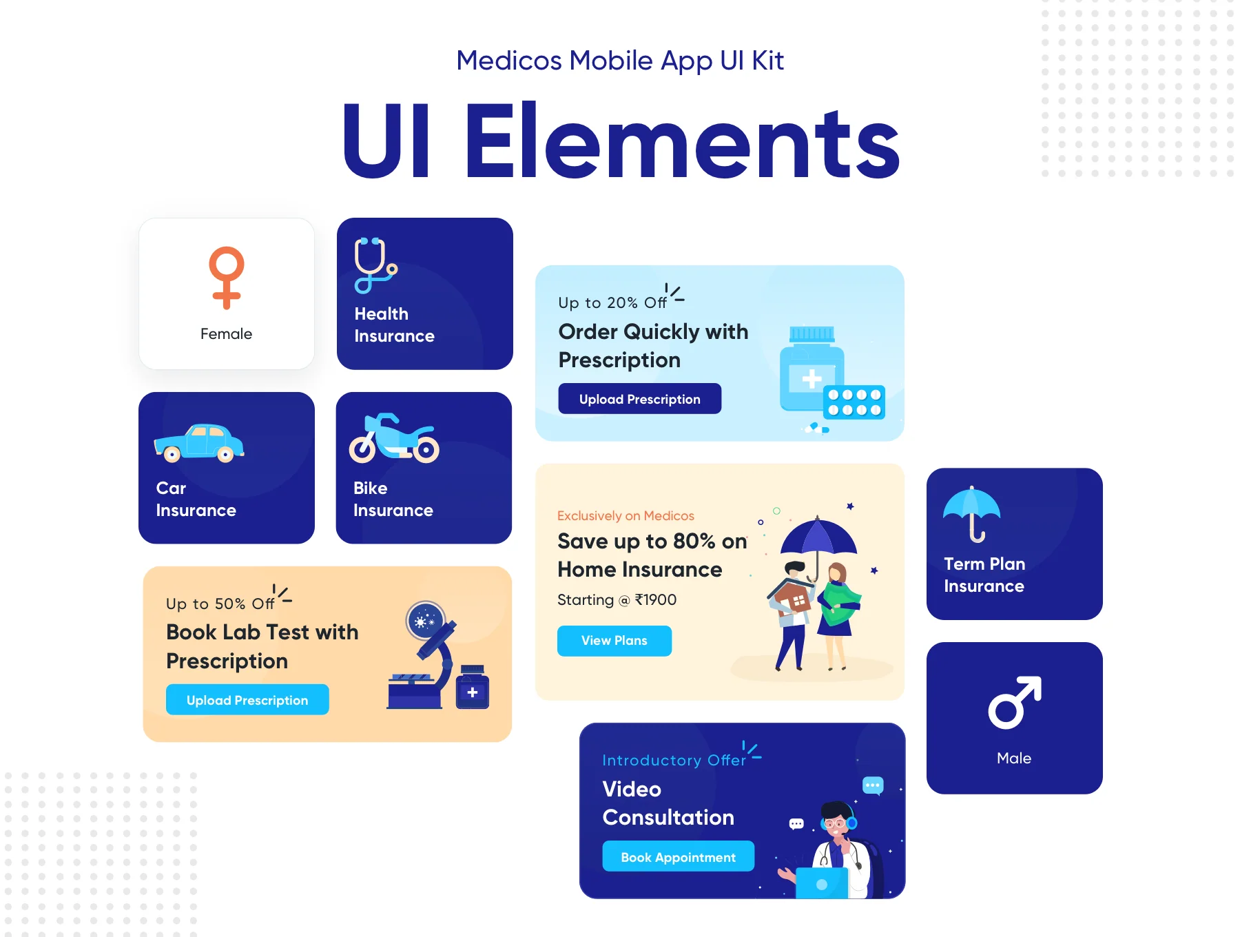 Medicos - Healthcare Mobile Sketch App UI Kit 3