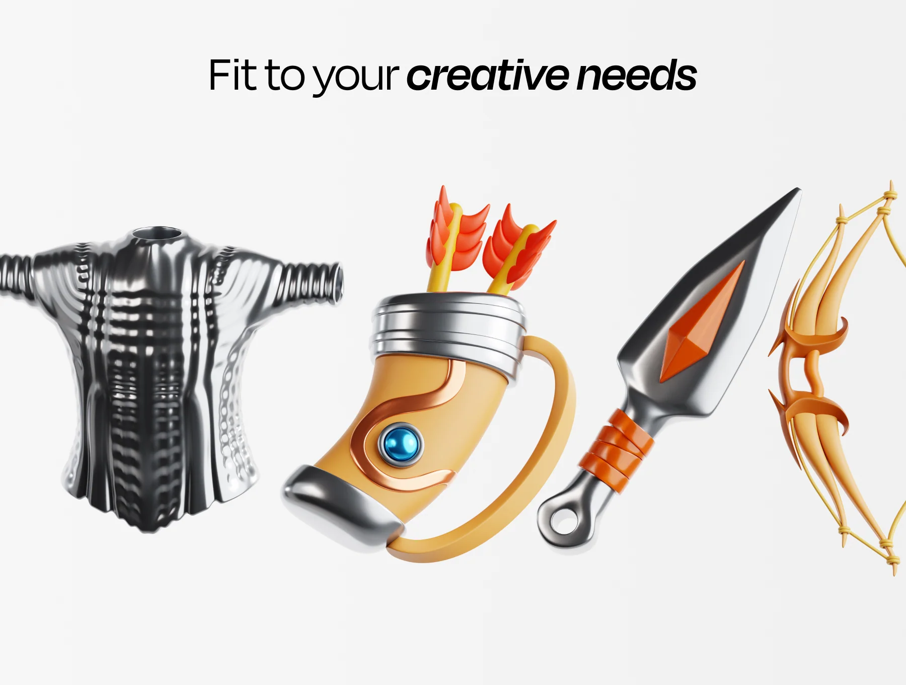 Medieval Weapon 3D Illustration 4