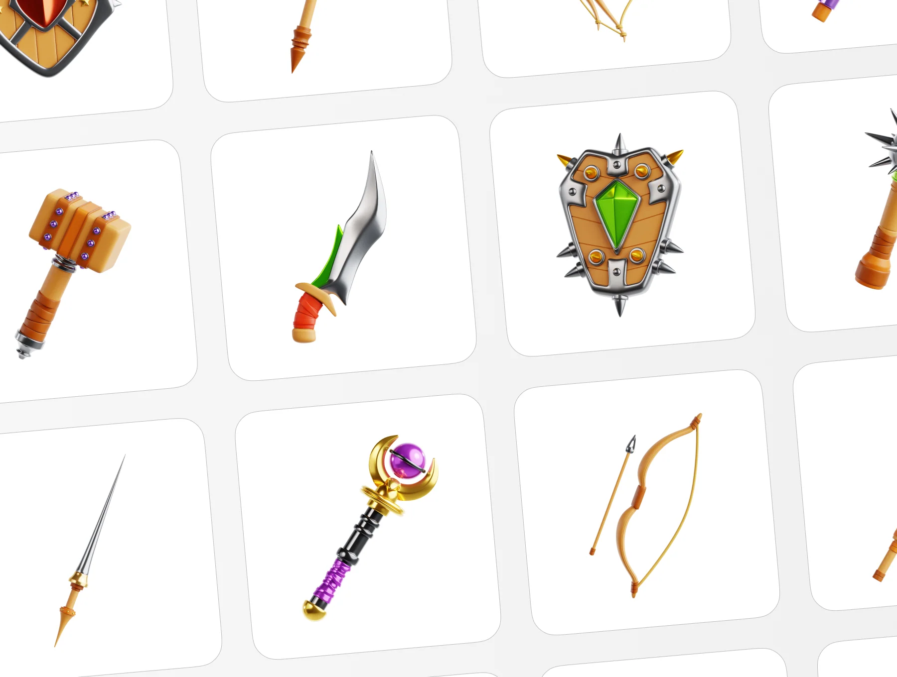 Medieval Weapon 3D Illustration 5