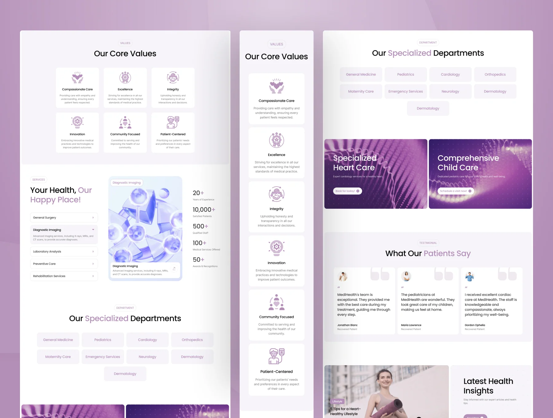 Medihealth - Medical Service Website Figma Template