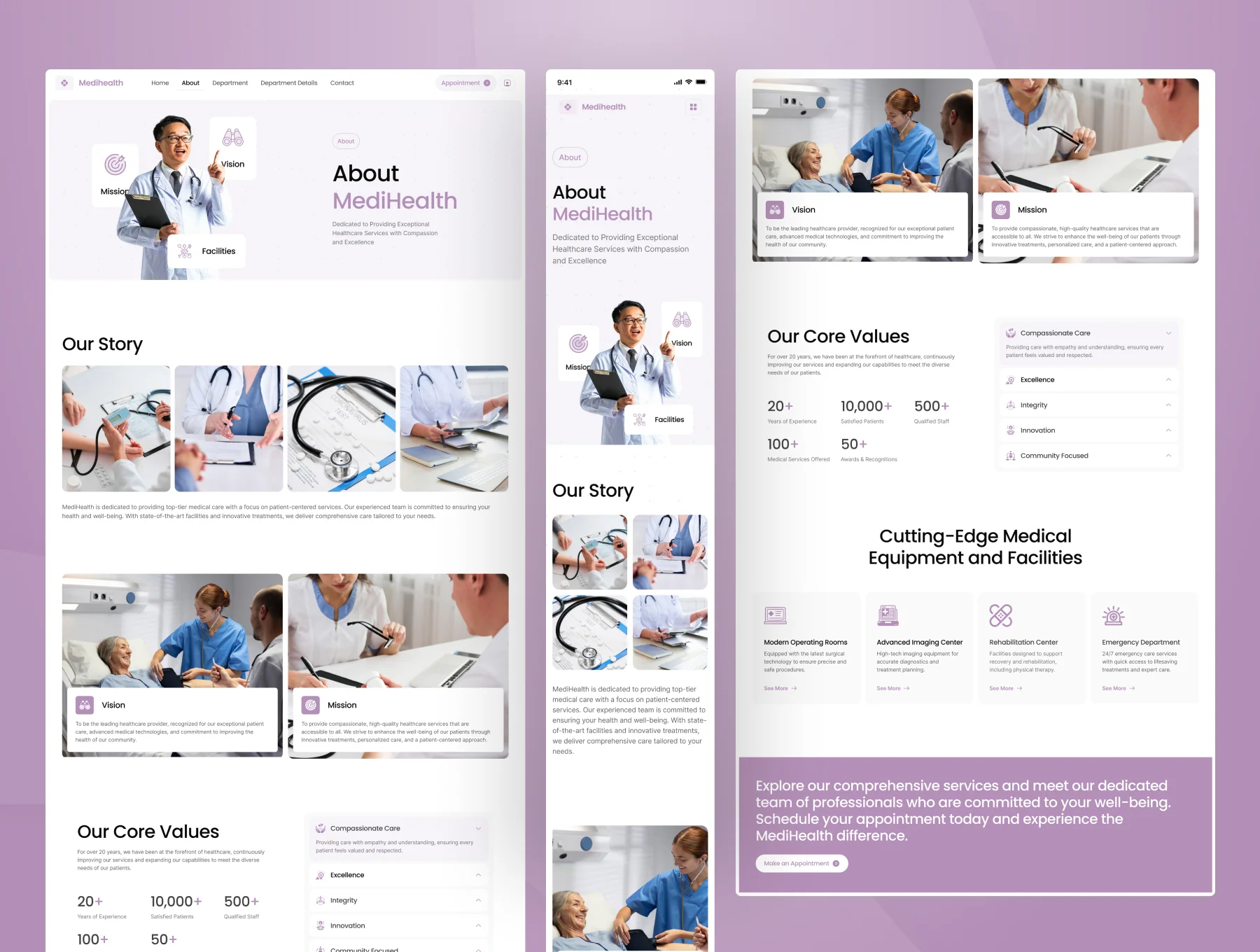Medihealth - Medical Service Website Figma Template 2