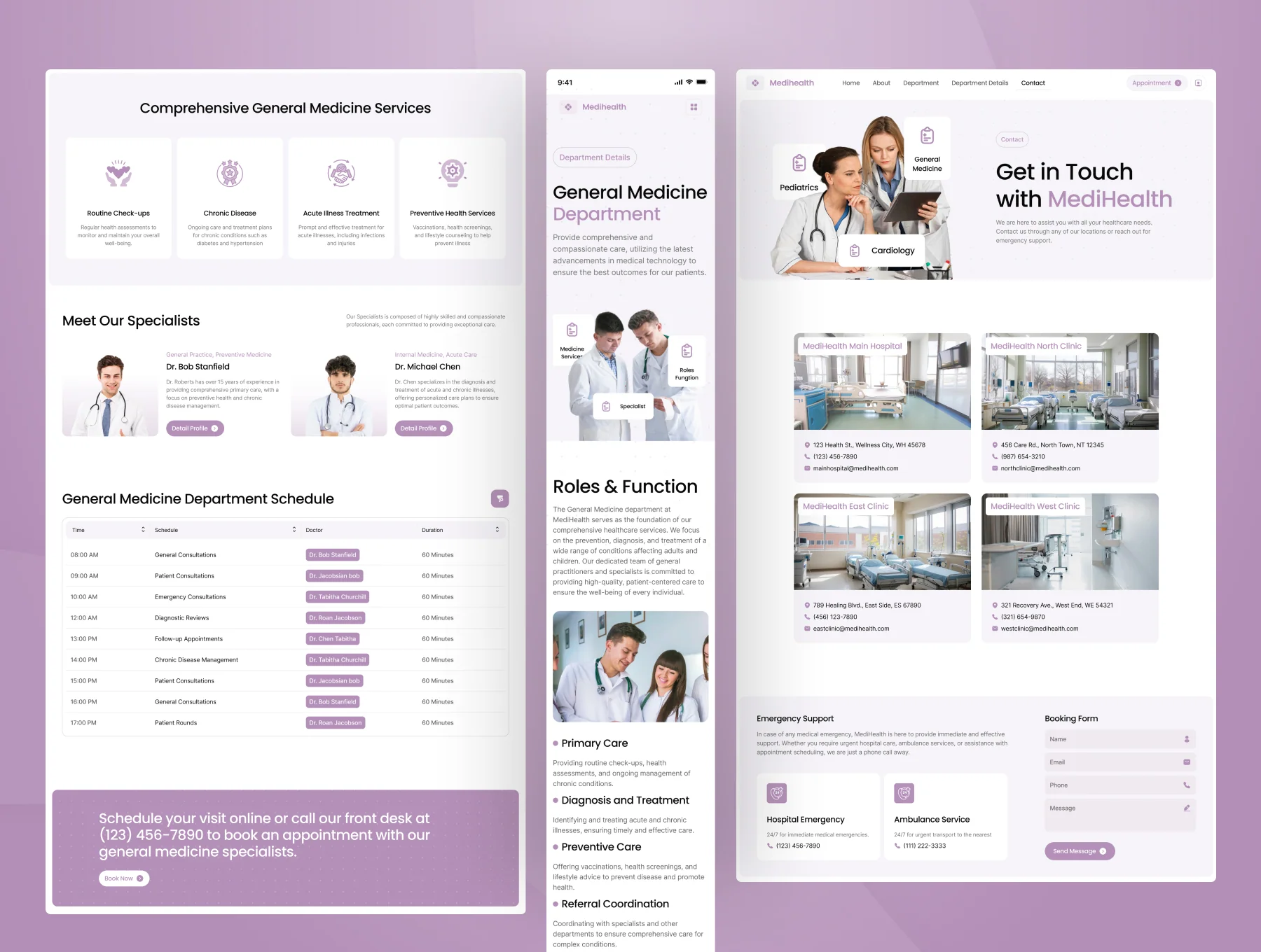 Medihealth - Medical Service Website Figma Template 4