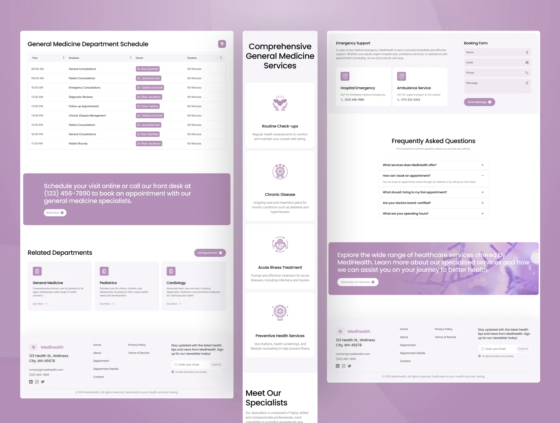 Medihealth - Medical Service Website Figma Template 5