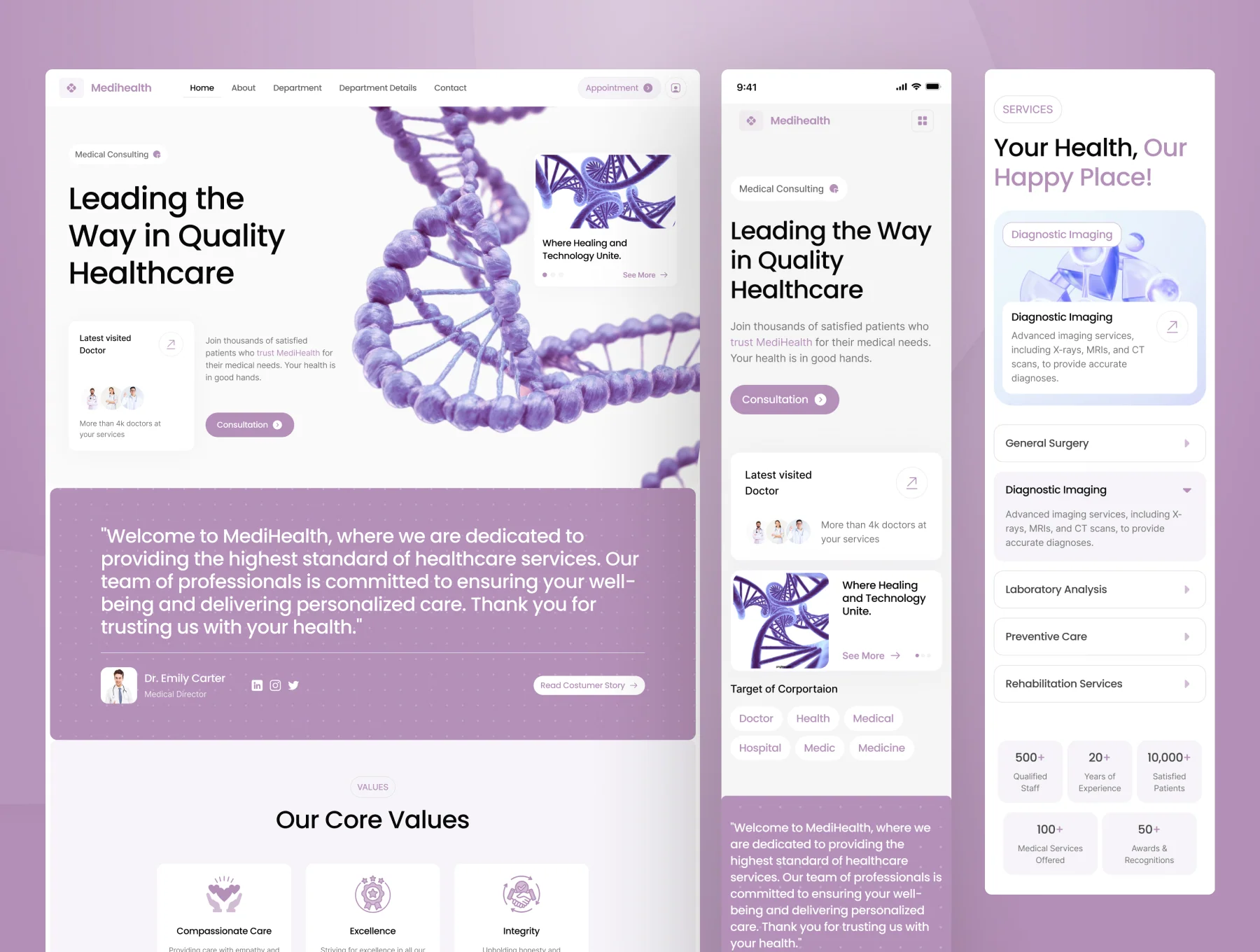 Medihealth - Medical Service Website Figma Template 6