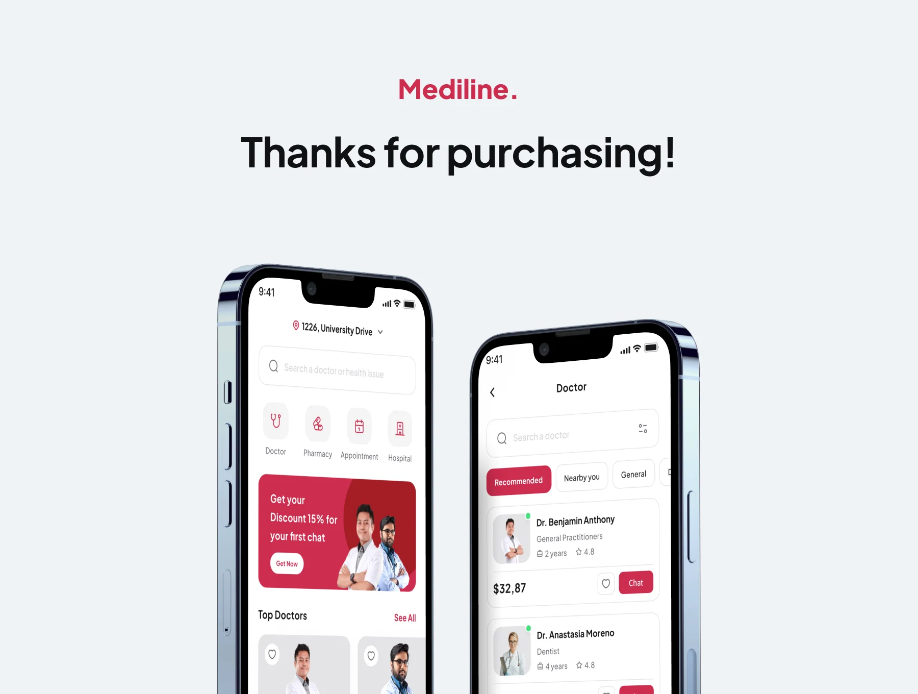Mediline - Medical & Healthcare App UI Kit 6